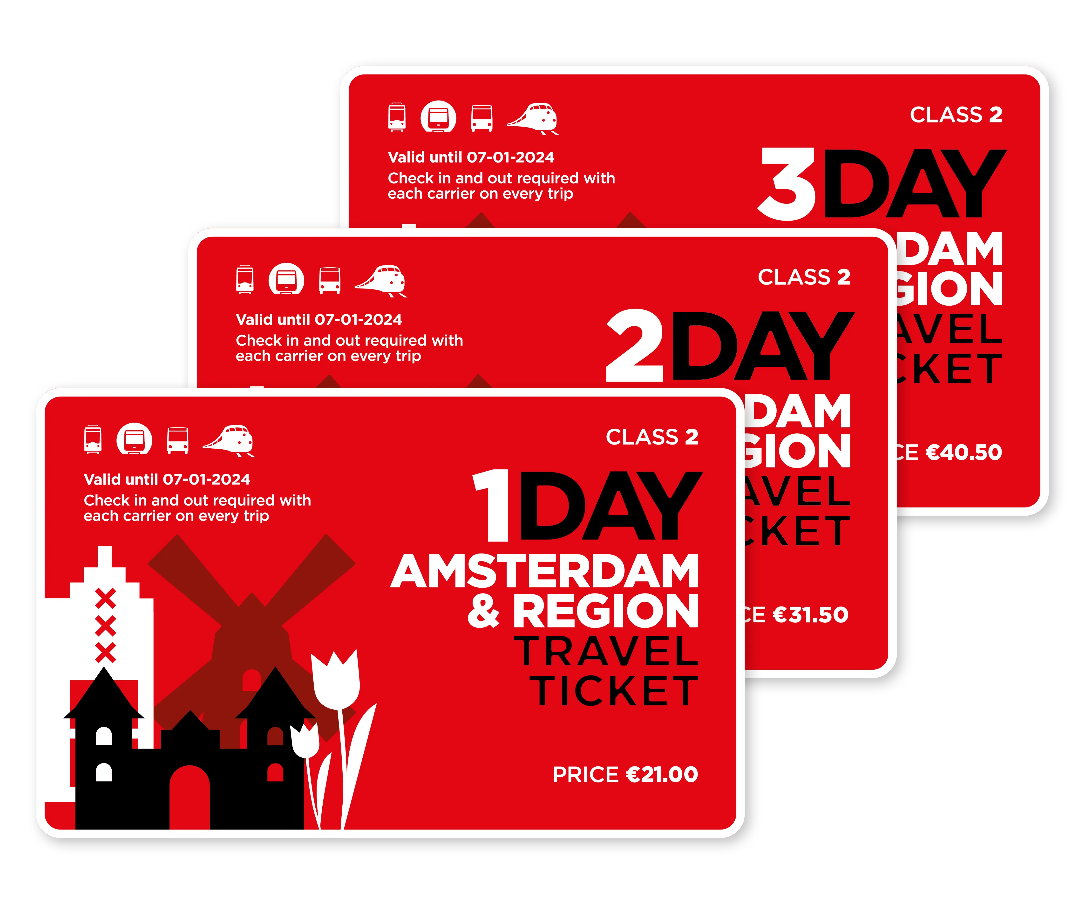 Amsterdam: City & Region Travel Ticket