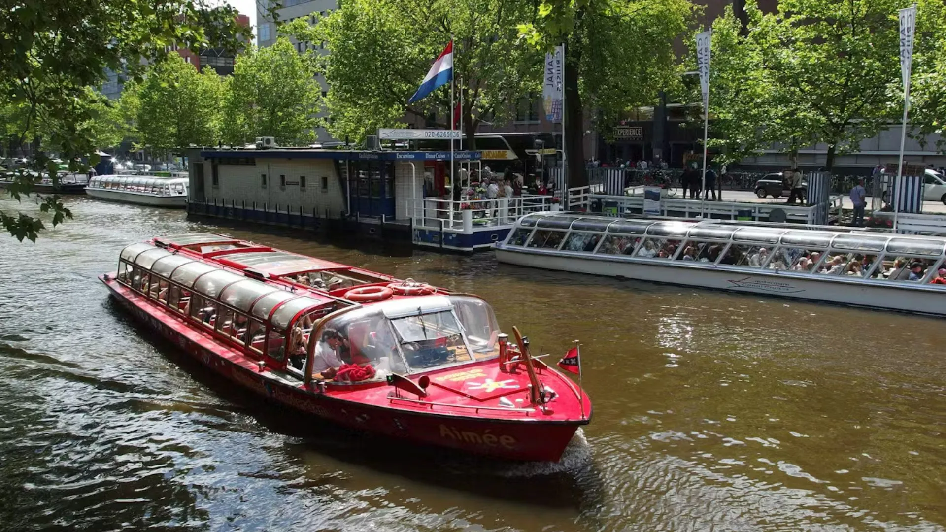 Canal cruise boat in Amsterdam