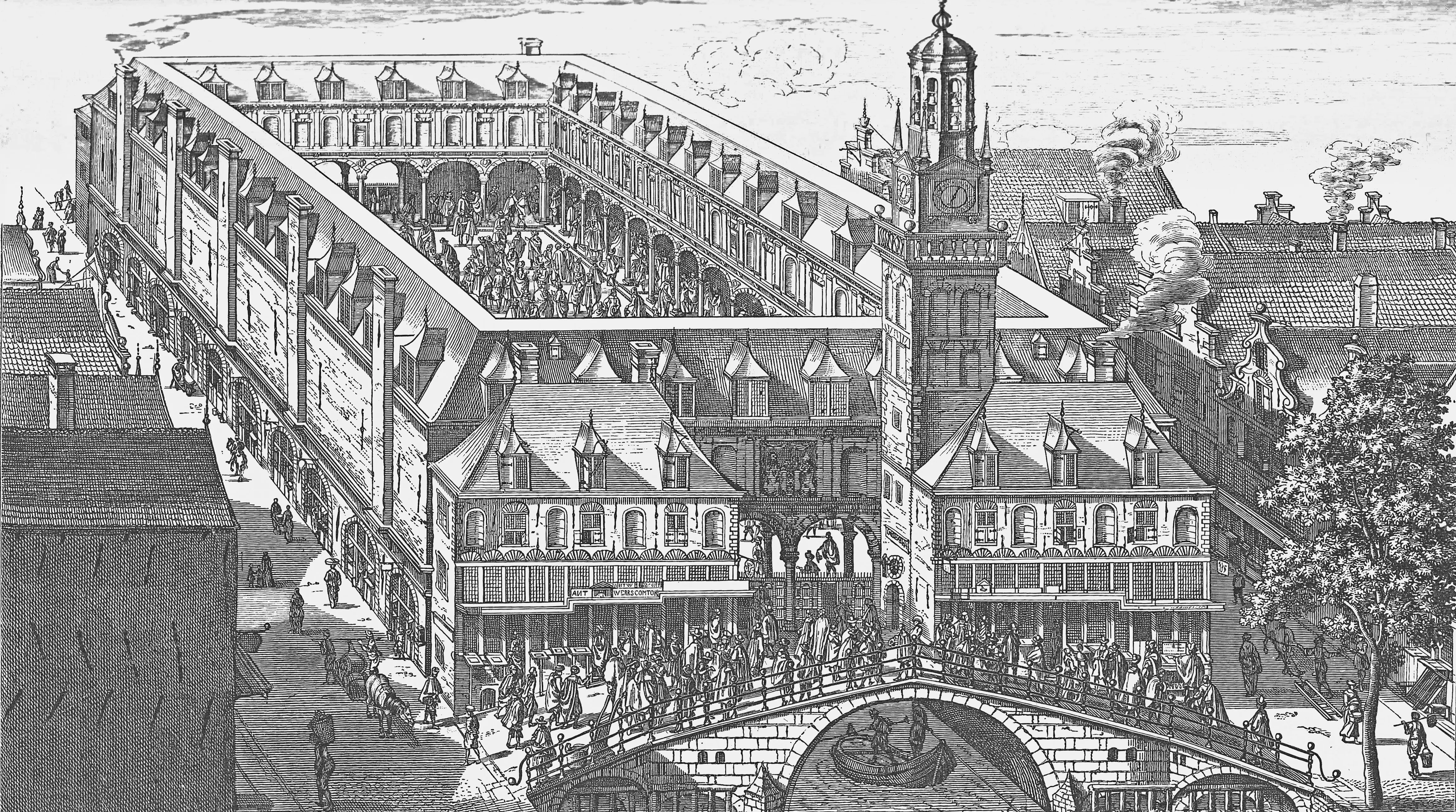 Historic Amsterdam stock exchange building