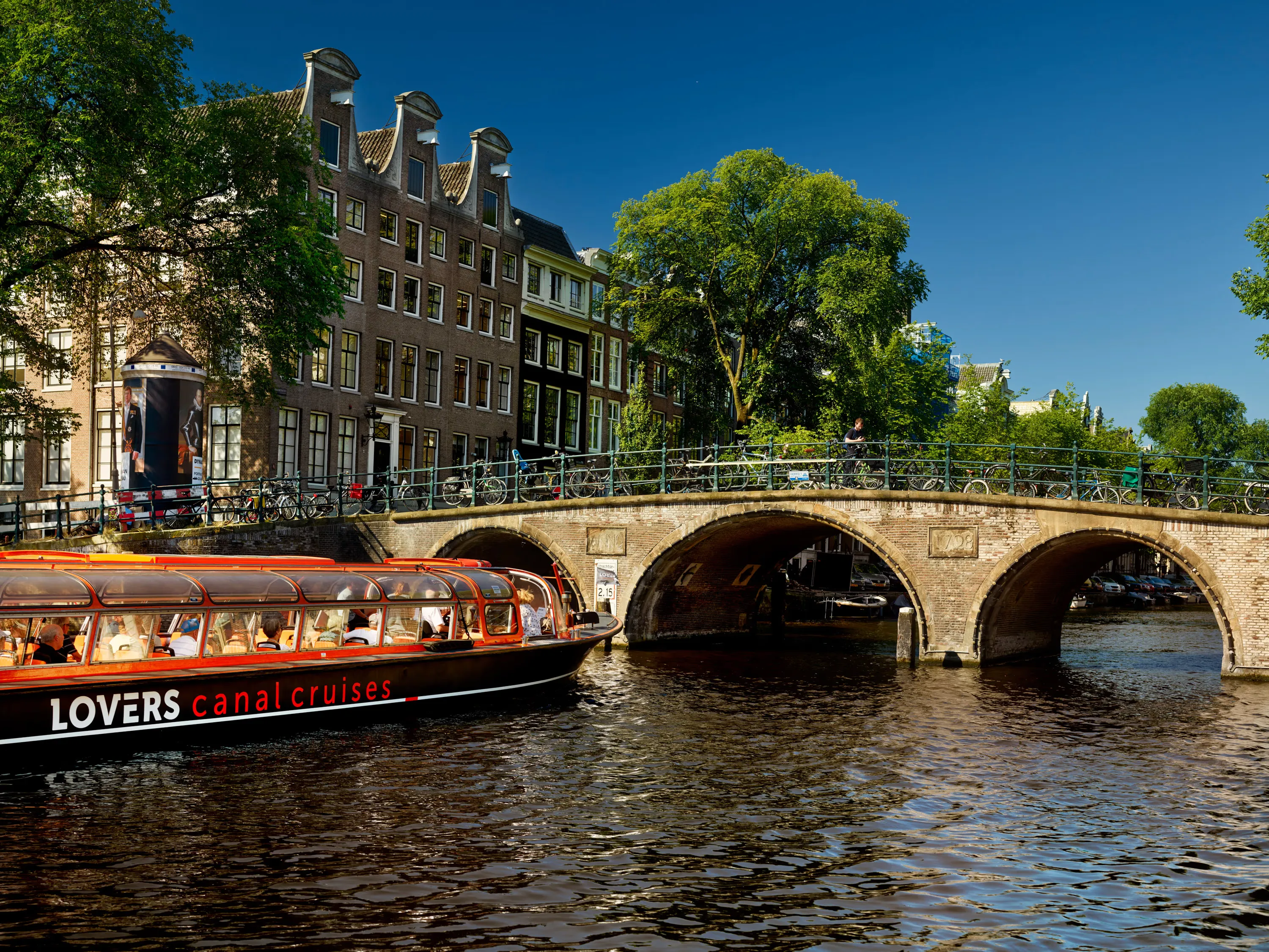 Lovers canal cruise boat in Amsterdam