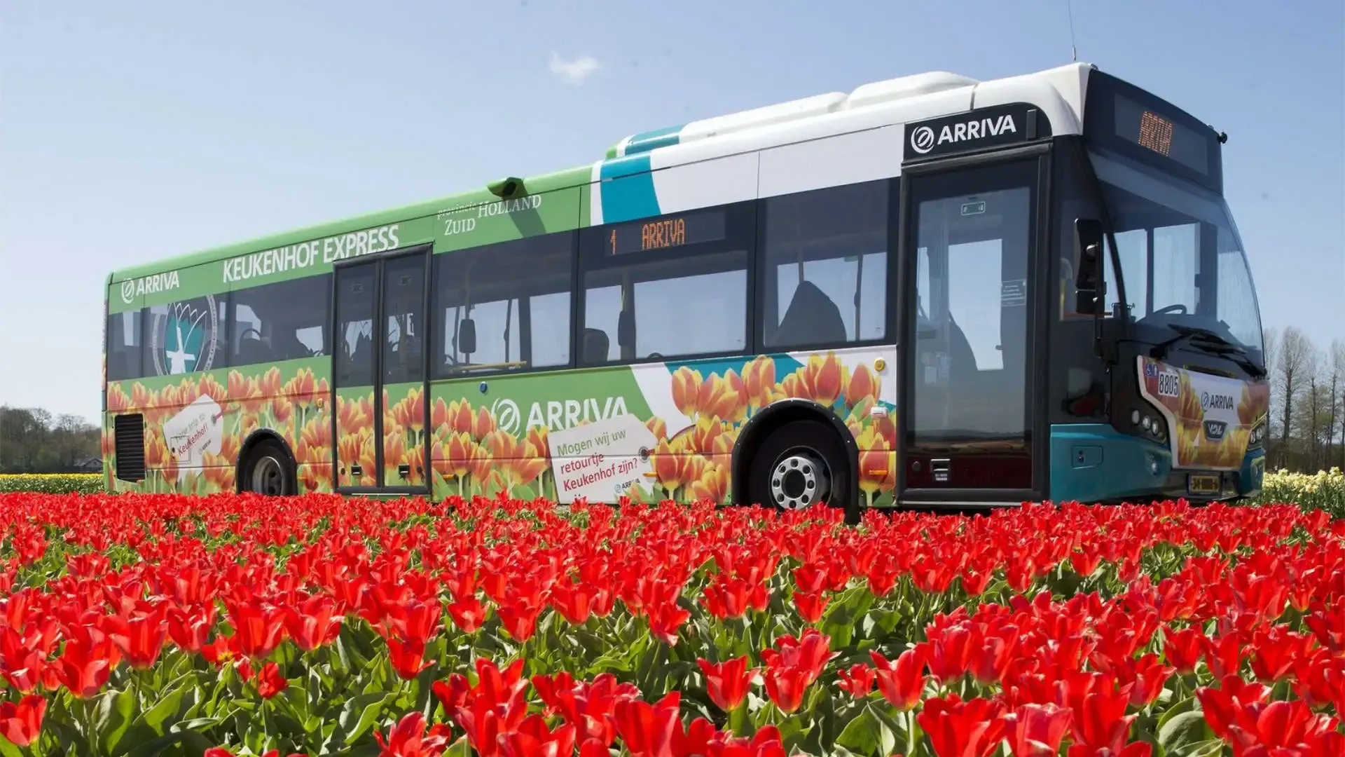Keukenhof transfer bus signage