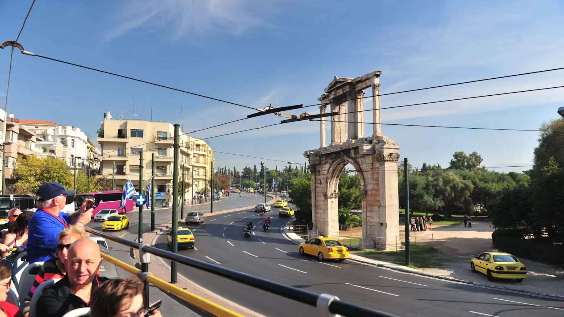 Sightseeing from the Bus Top Deck