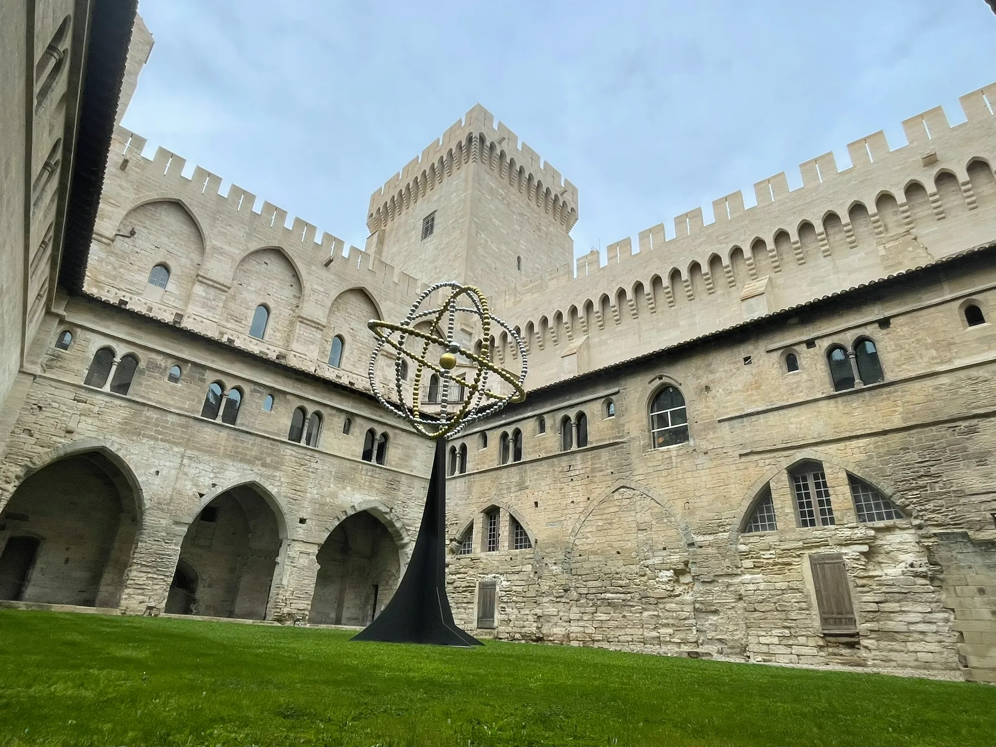 Historic courtyard inside the Palais des Papes