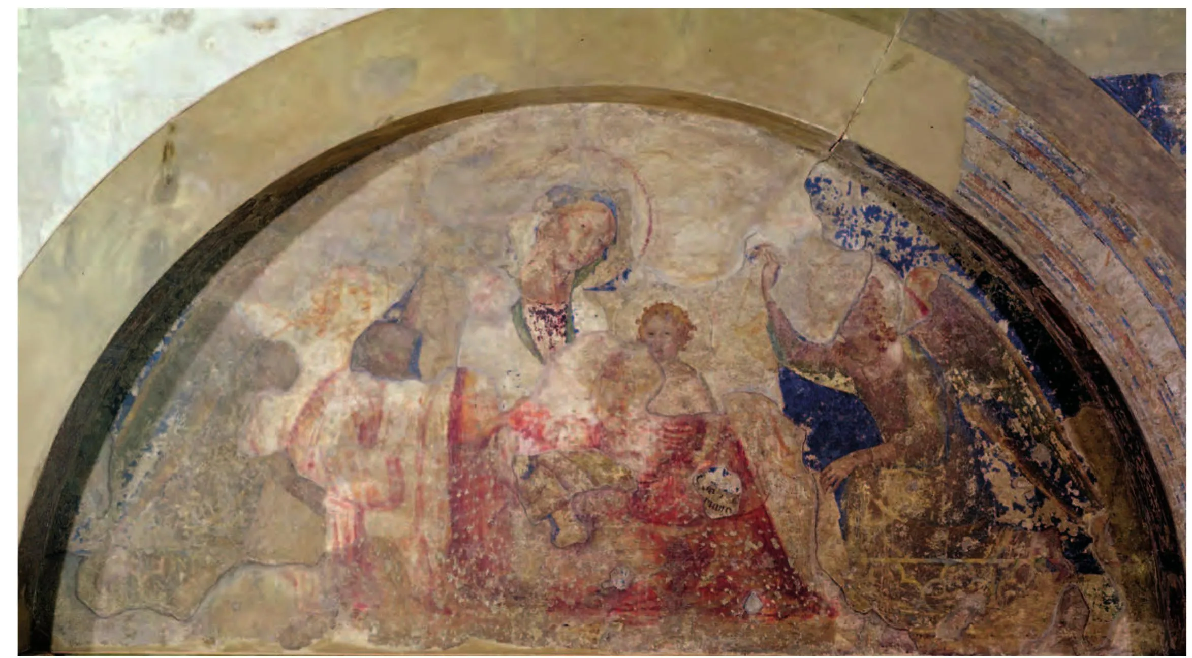 Medieval wall painting in the Saint-Martial chapel