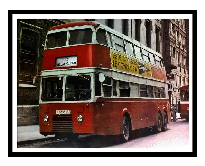 Vintage Barcelona bus fleet