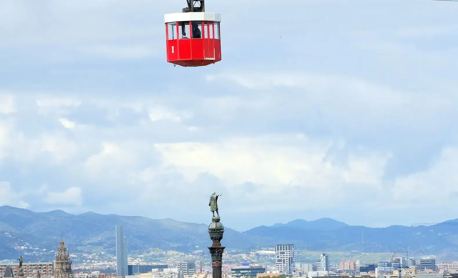Barcelona Port Cable Car over harbor