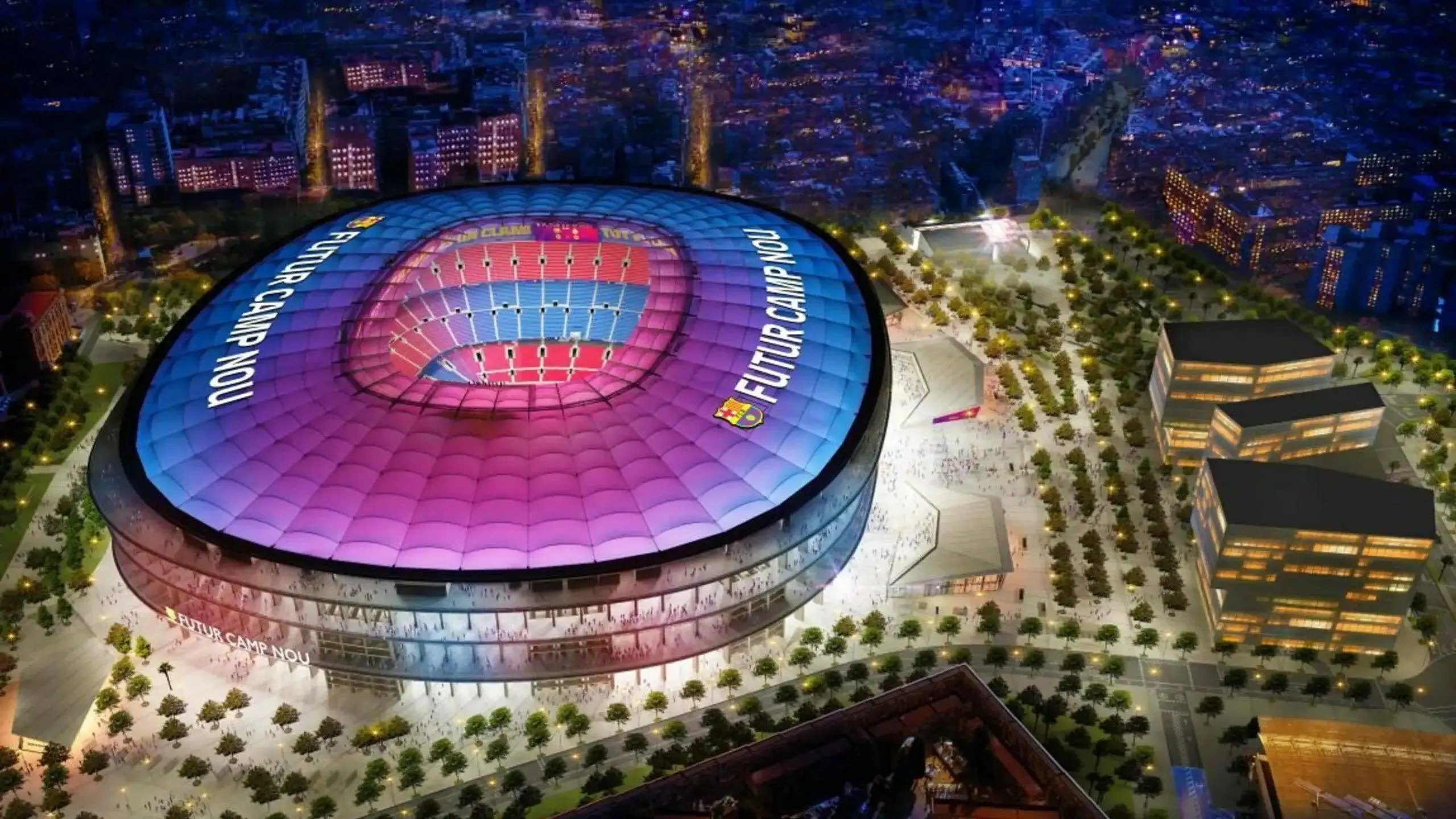 Render of the future renovated Spotify Camp Nou stadium