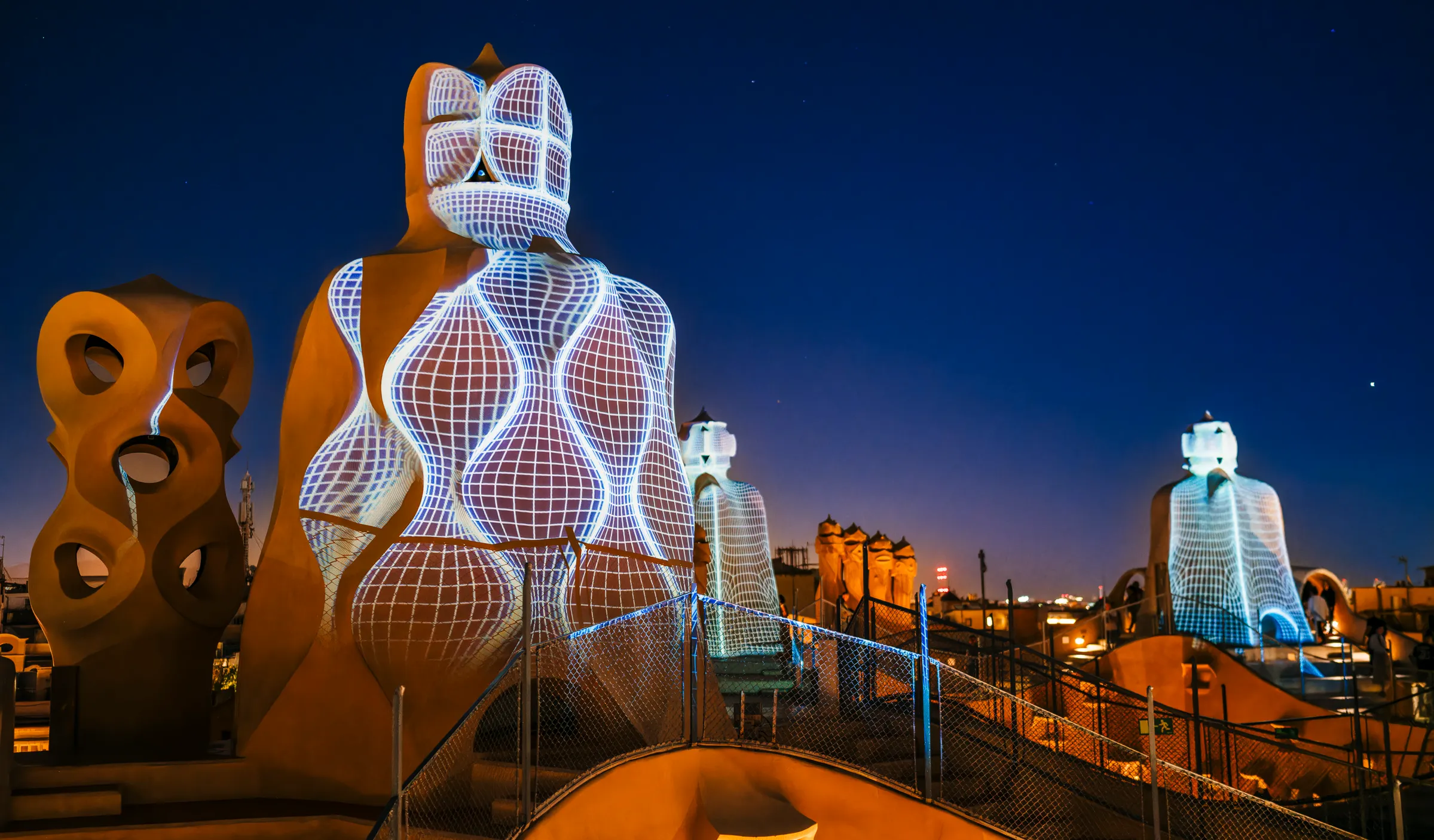 La Pedrera Rooftop at Night
