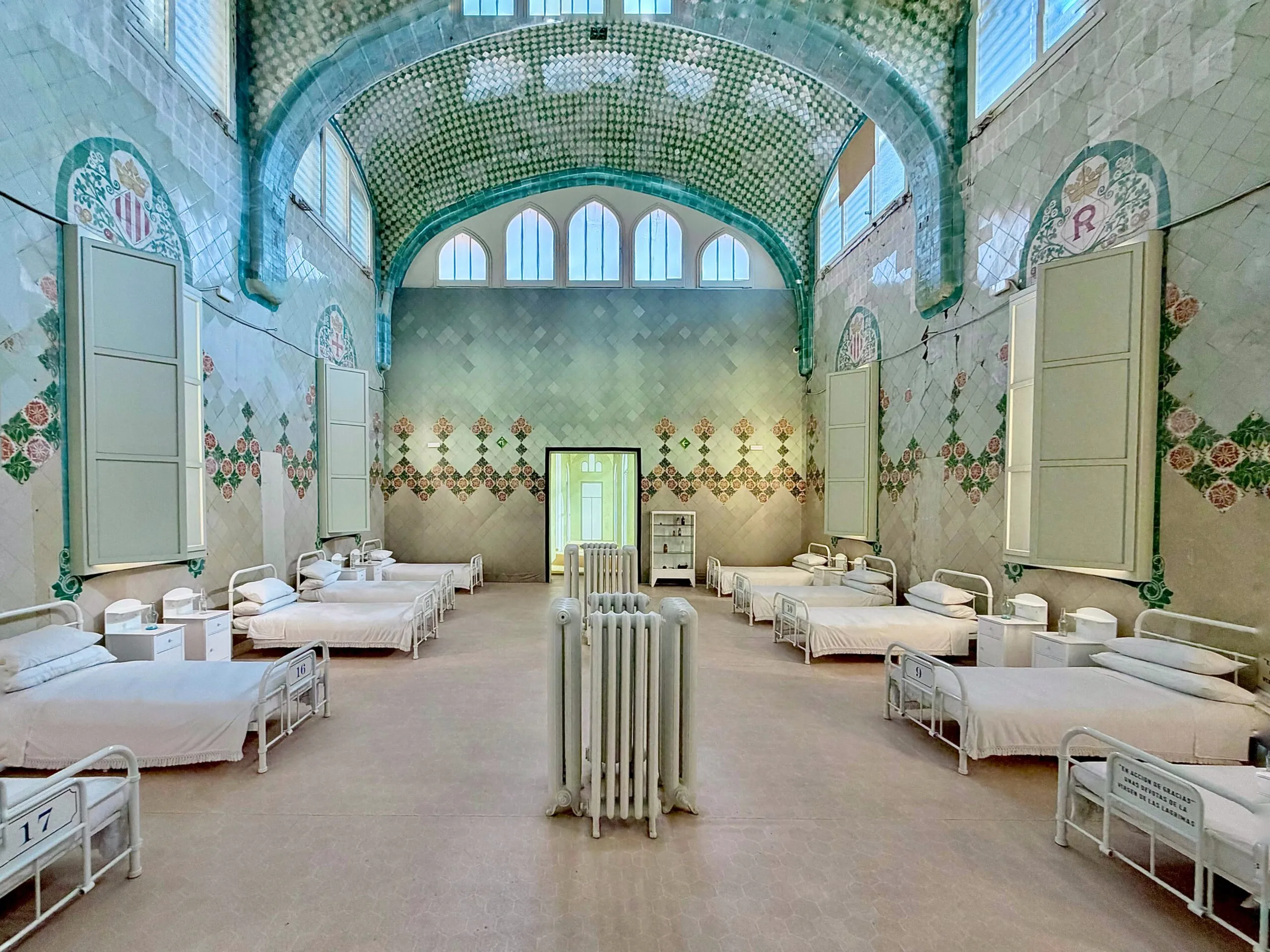 Recovered ward interior at Sant Pau