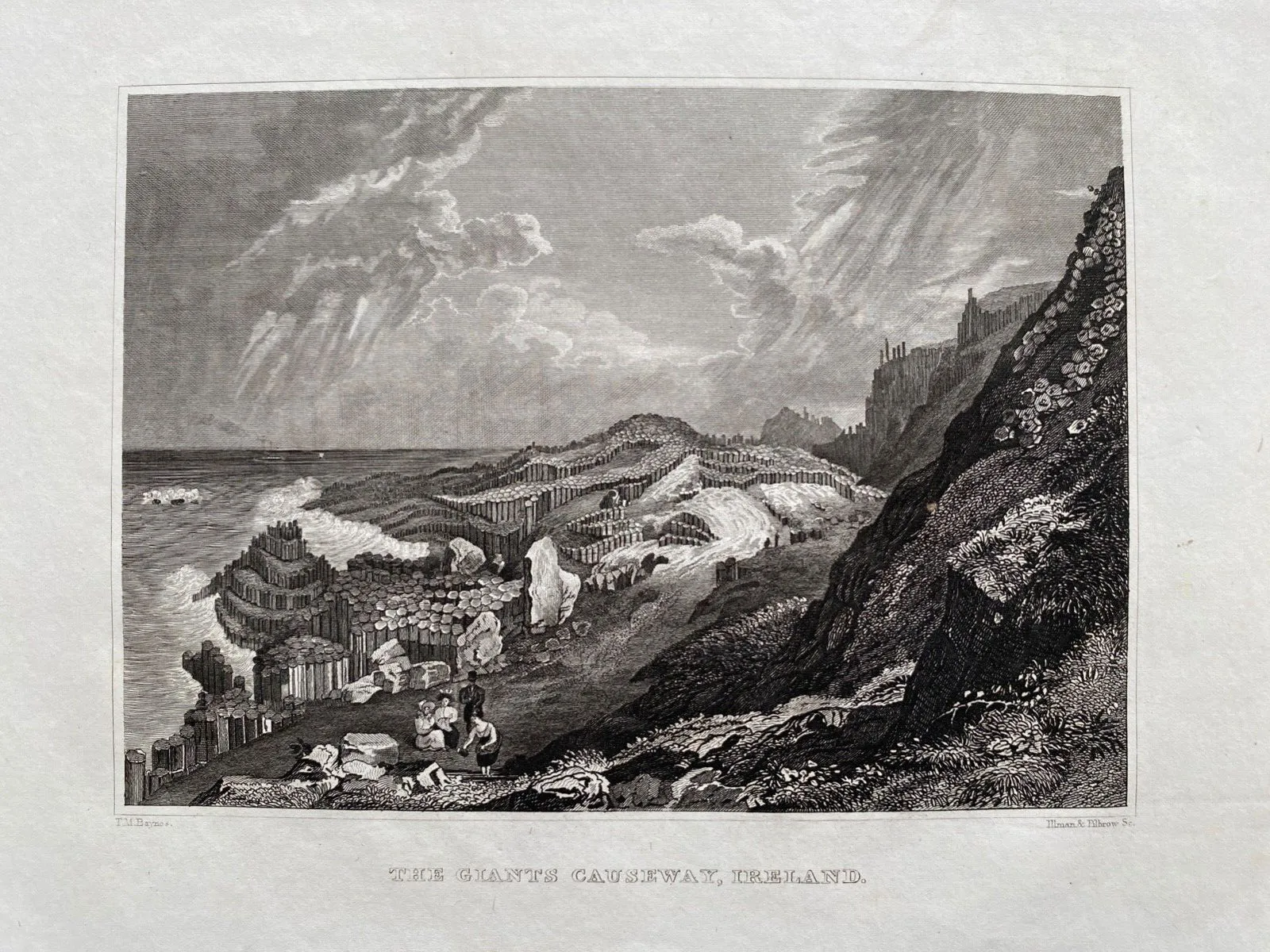 1834 painting of the Giant's Causeway shoreline