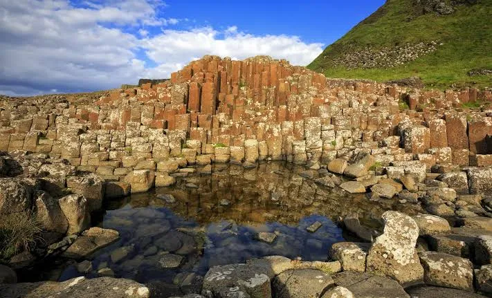 Natural rock pool among Giant's Causeway formations