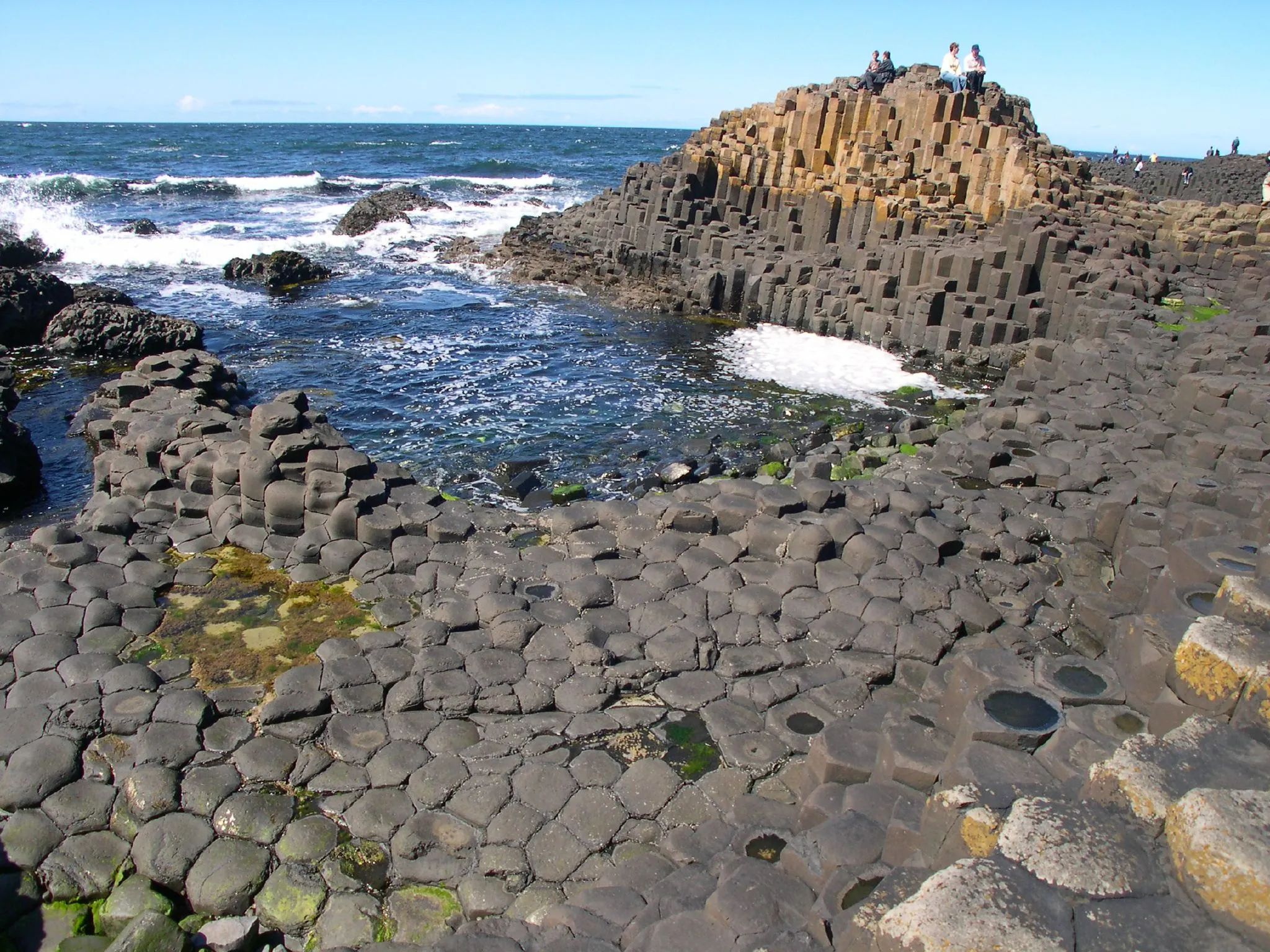 Giant's Causeway basalt columns by the coast