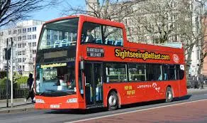 Red Sightseeing Bus in Belfast