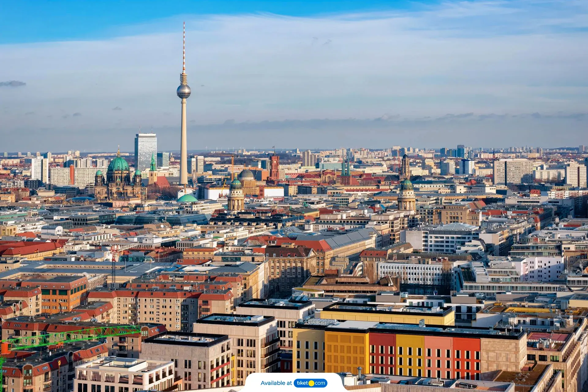 Aerial View of Berlin with TV Tower