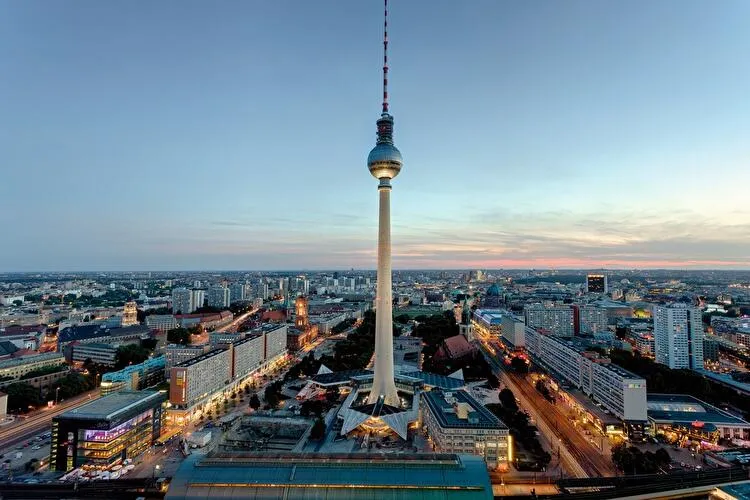 Berlin TV Tower exterior panorama