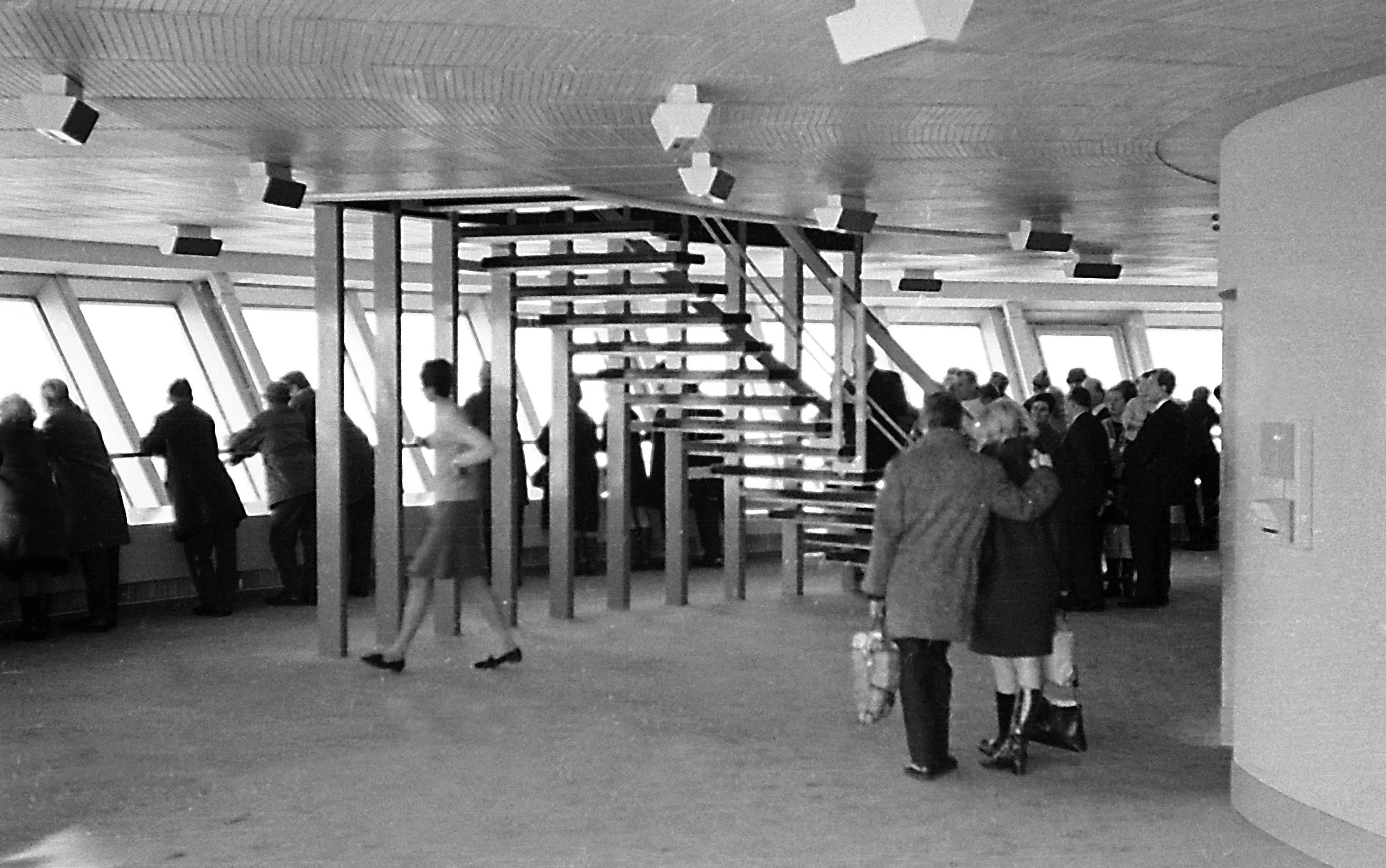 Berlin TV Tower observatory in 1975