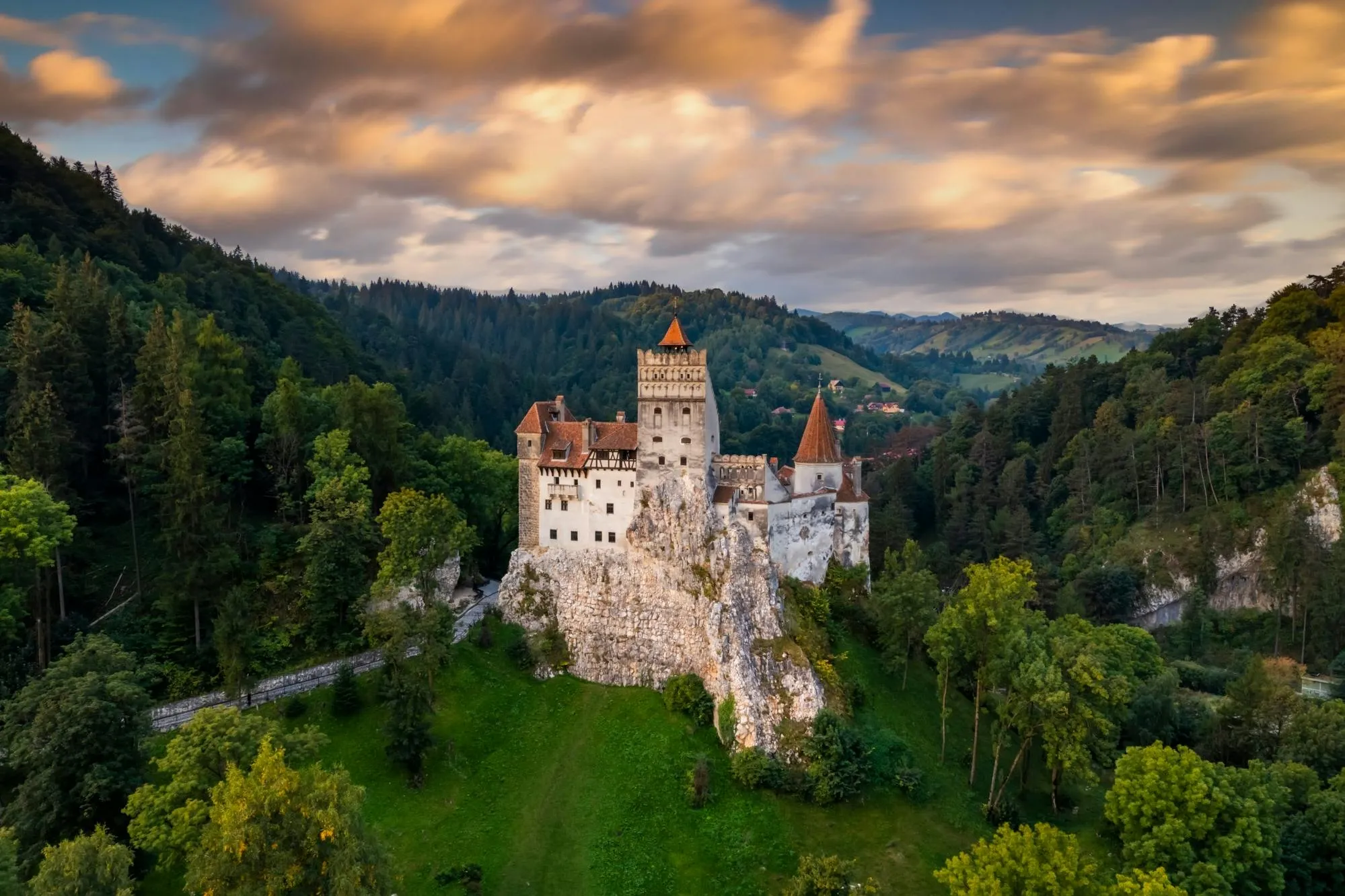 Bran Castle on the hill