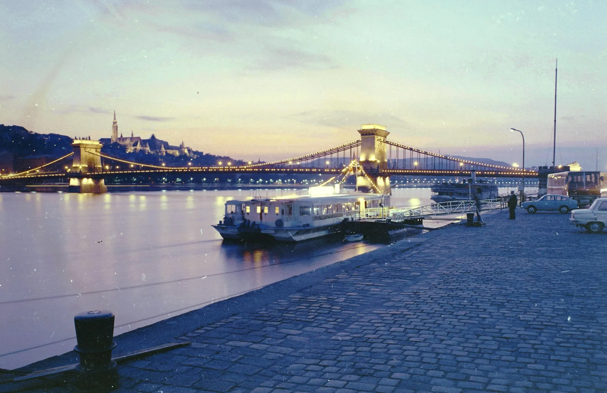 Docked cruise boat in 1970