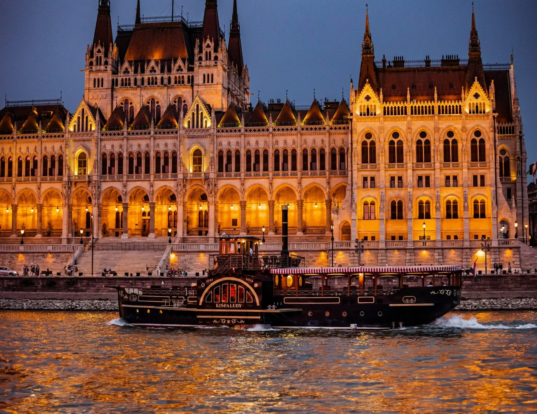 Steamboat on the Danube with Parliament in view
