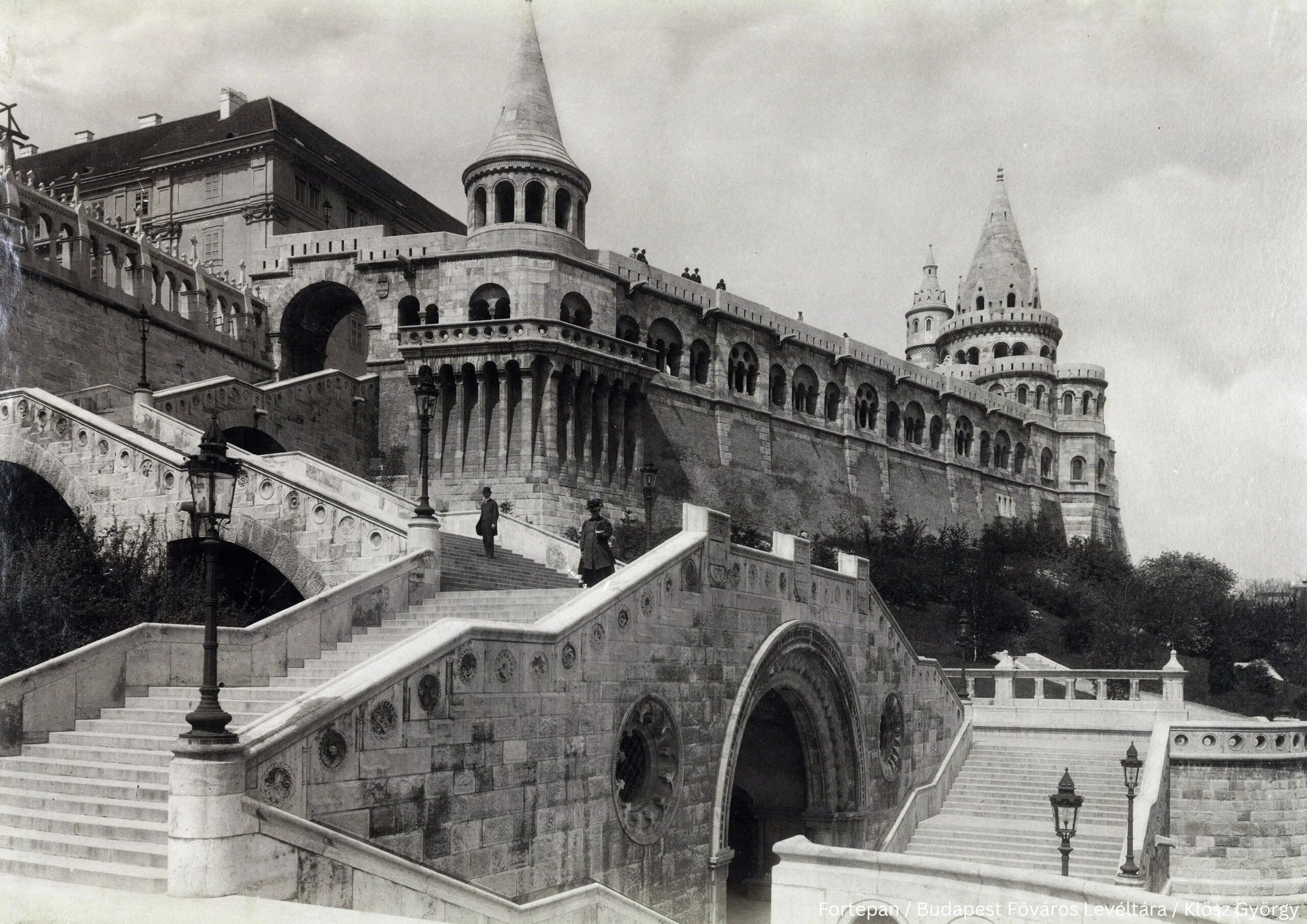 Buda Castle in Budapest in the 1950s