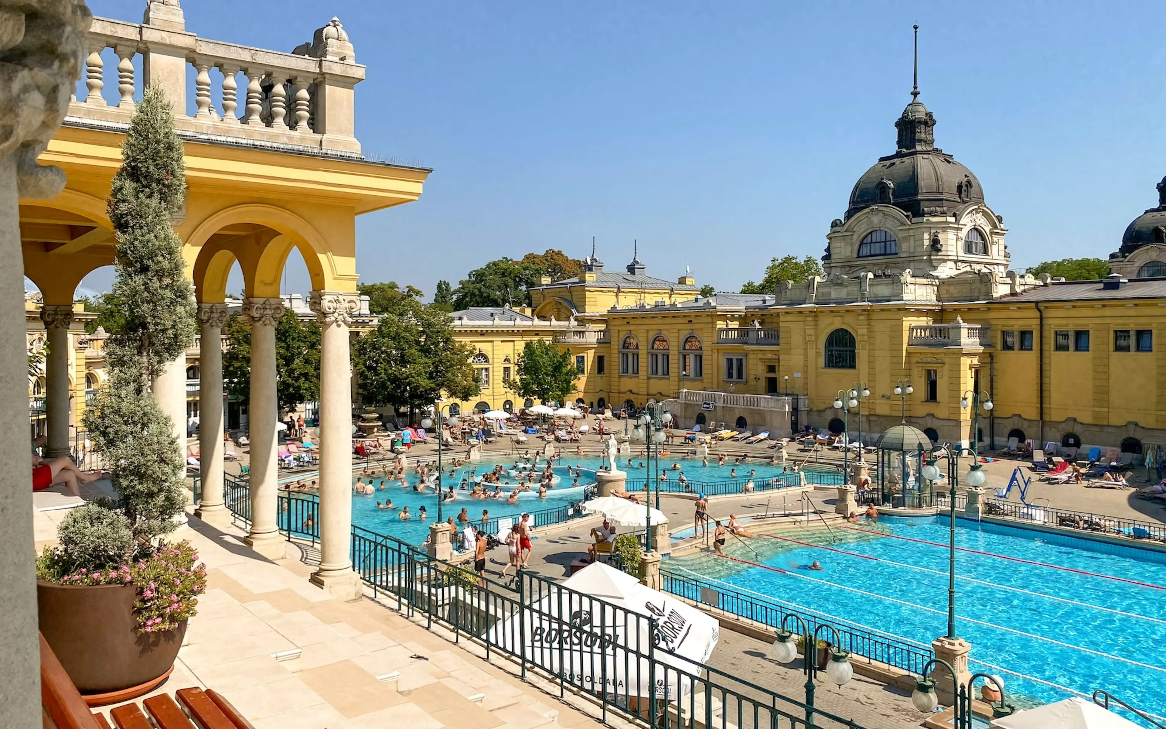 Széchenyi Thermal Bath pools in Budapest