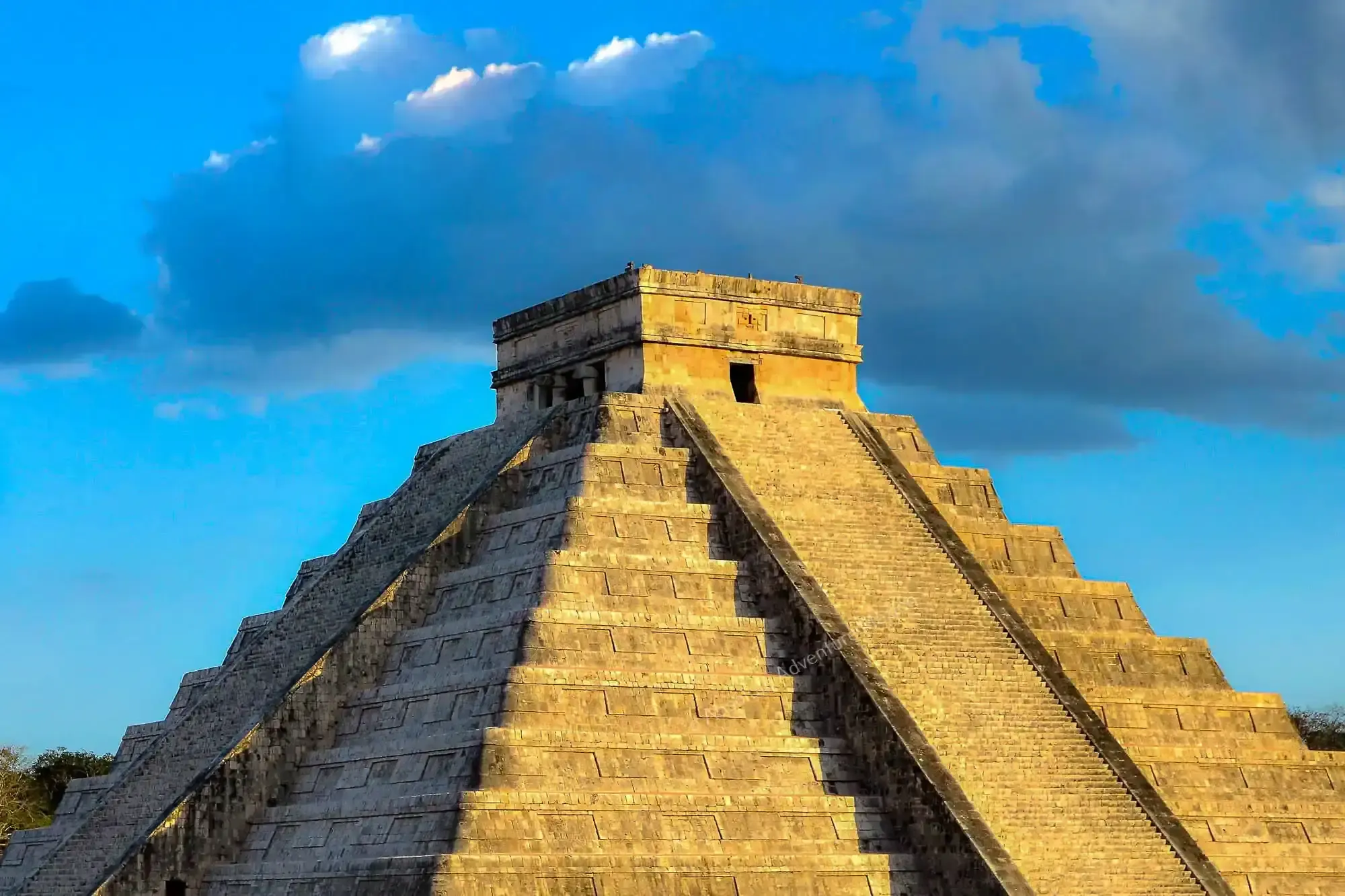 El Castillo pyramid at Chichen Itza from the front