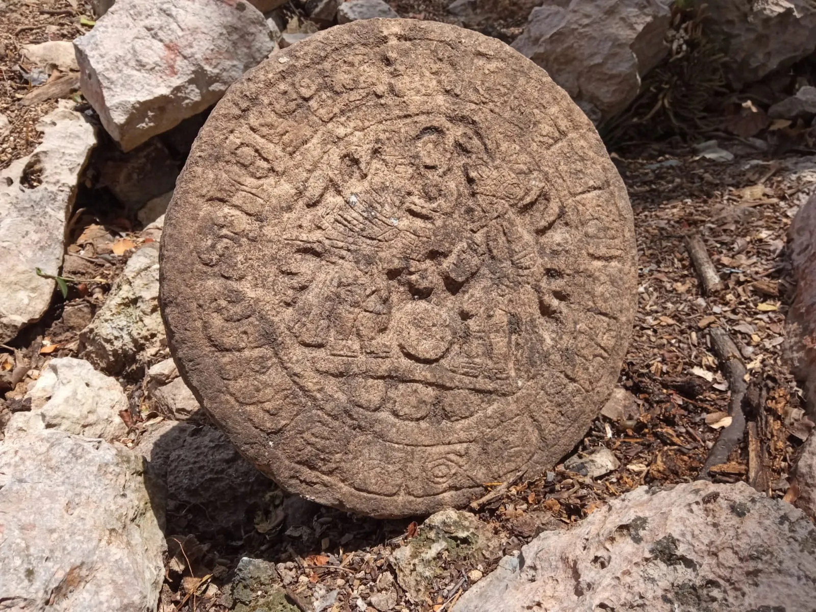 Mayan ballgame court carvings and scoreboard details