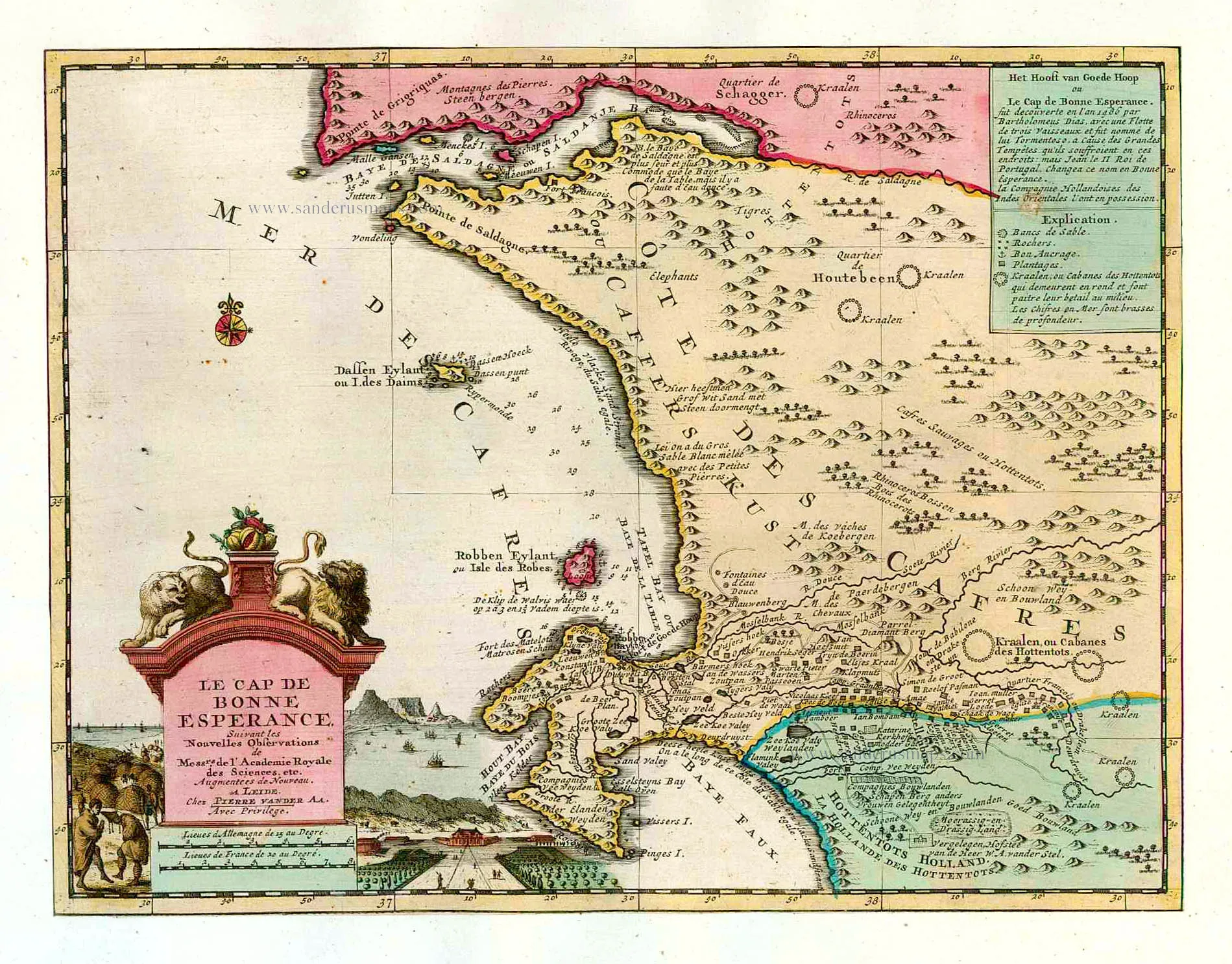 Early map of the Cape of Good Hope