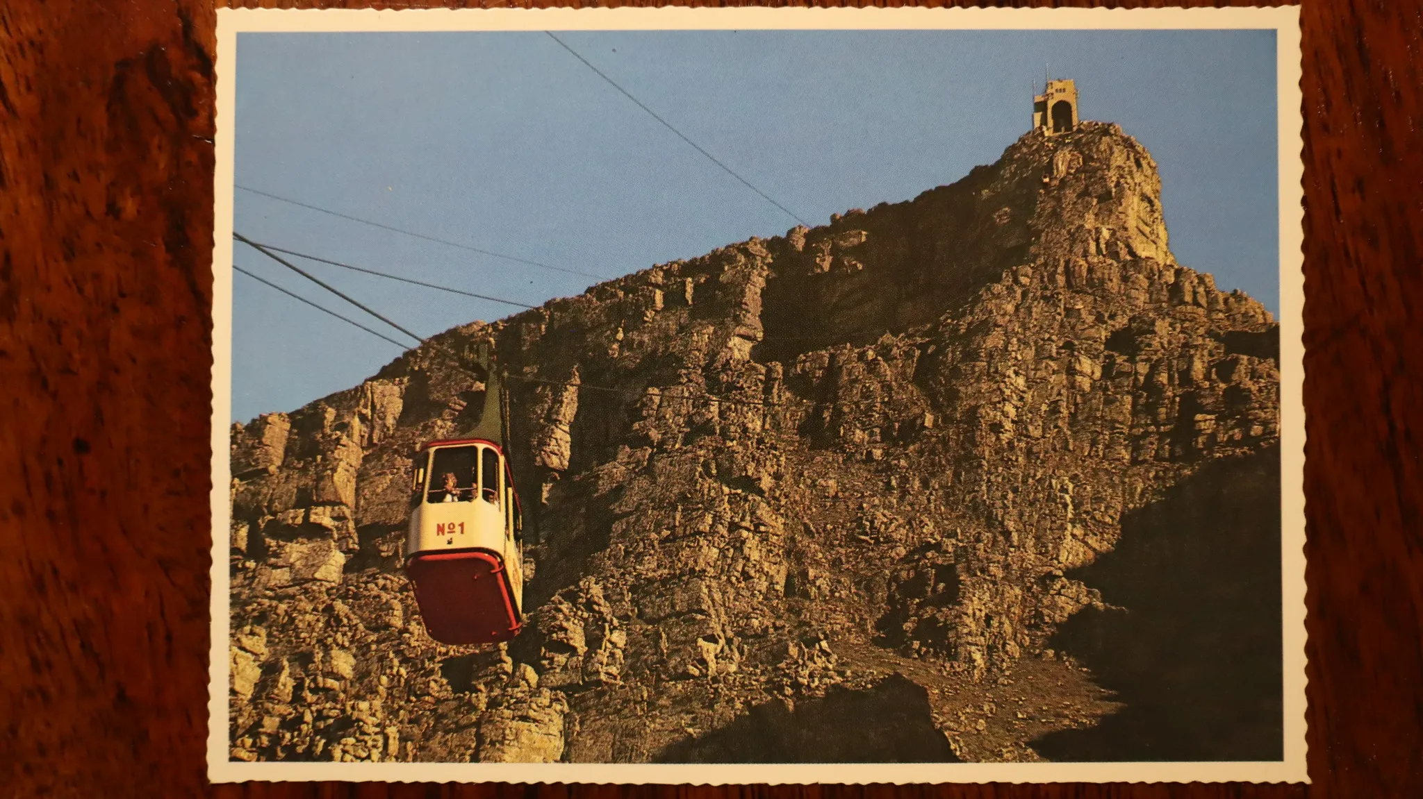 Vintage postcard of the Table Mountain cableway