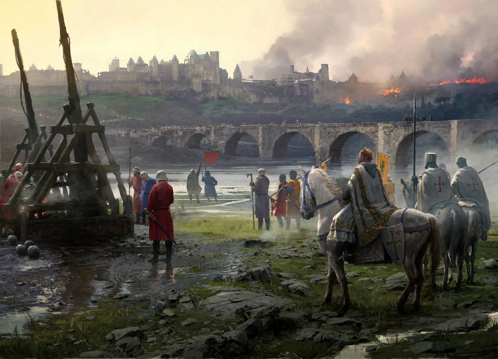 Depiction of the Albigensian Crusade in Carcassonne