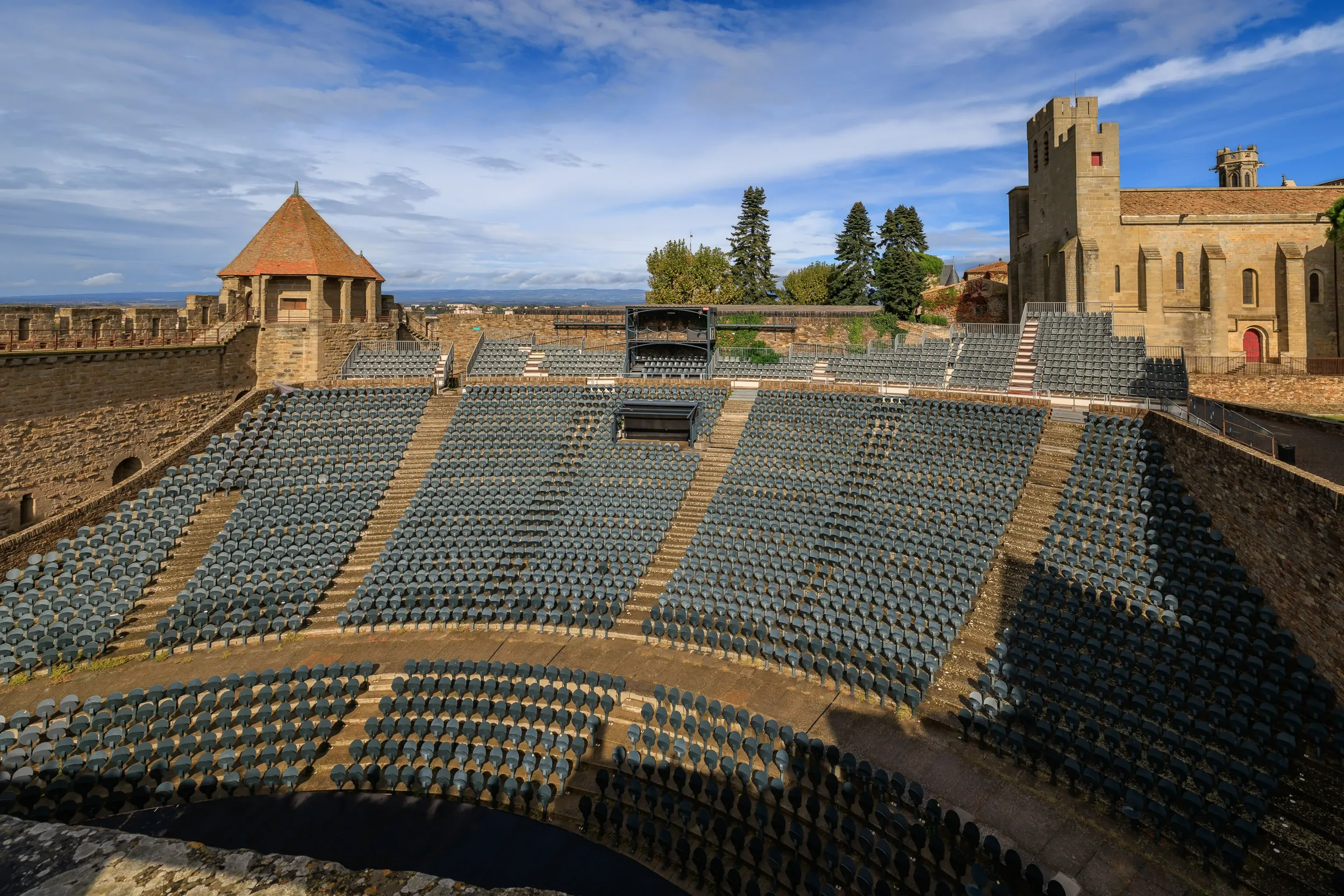 Festival mood near the ramparts