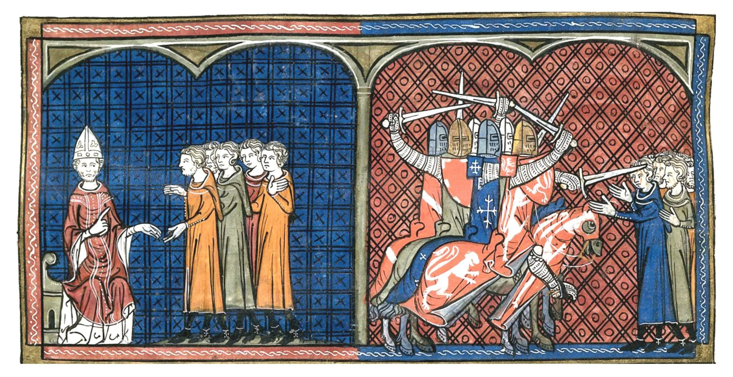 Tapestry depicting persecution of the Cathars