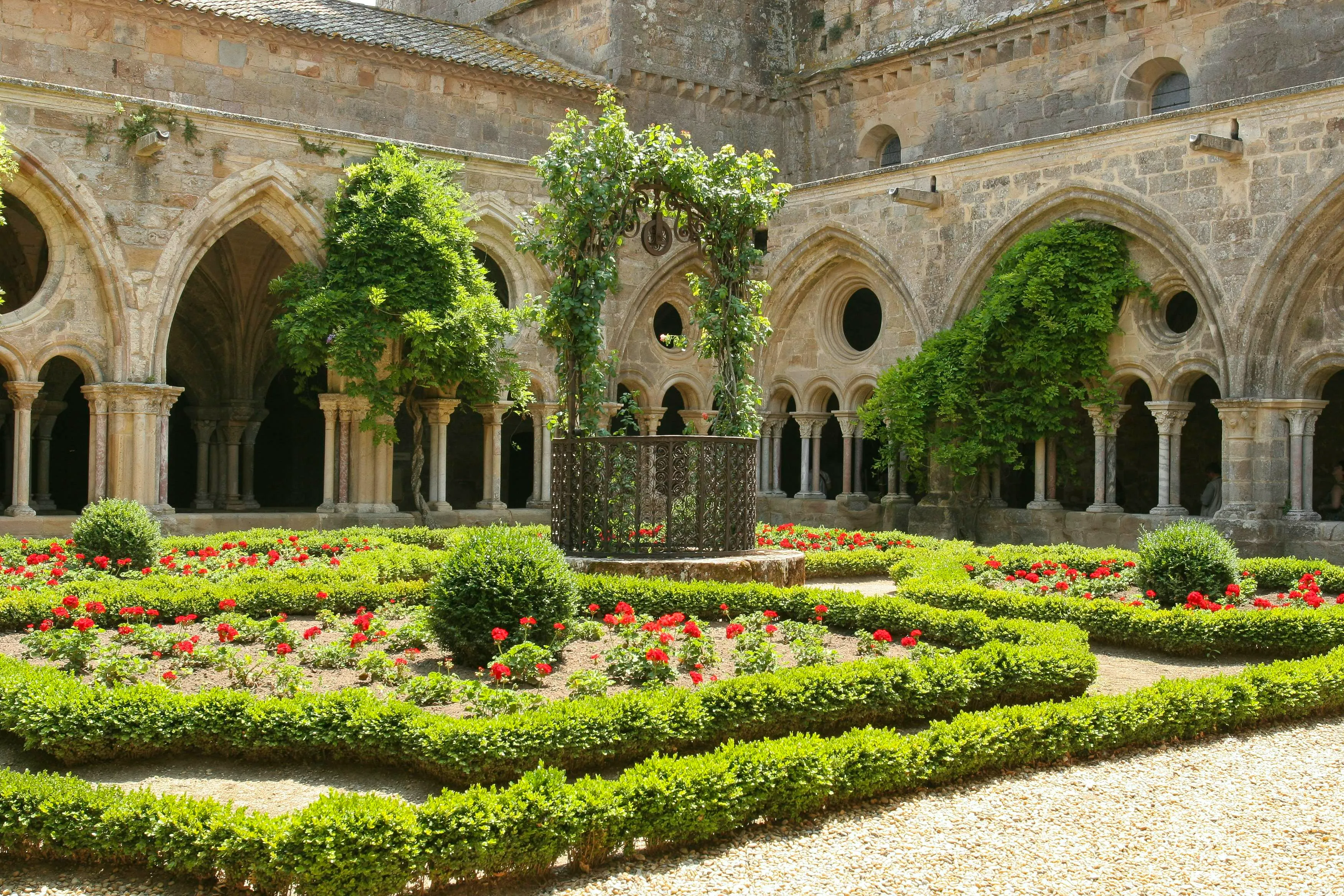 Porte Narbonnaise gate flanked by towers of the Cité de Carcassonne