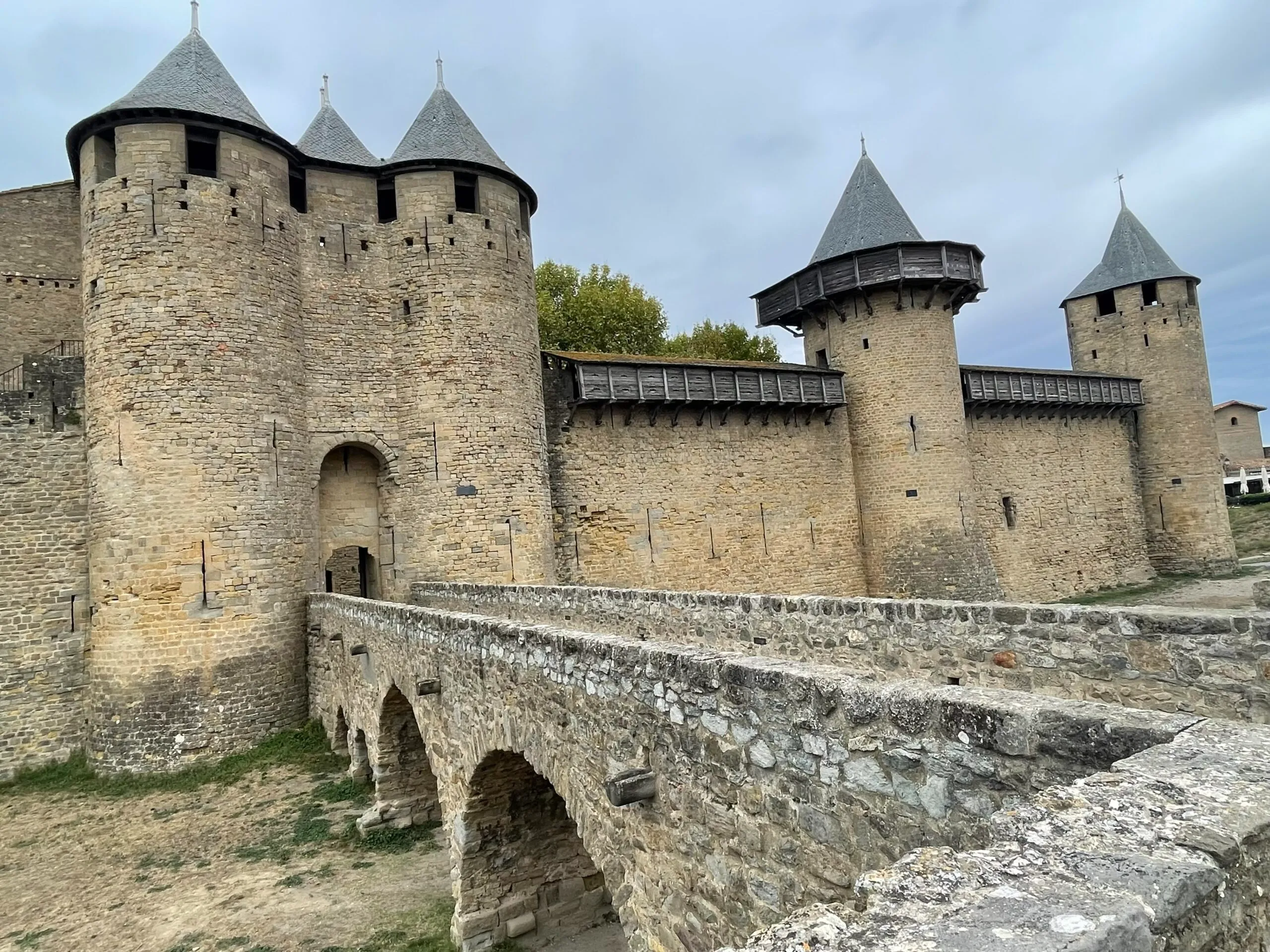 Entrance bridge over the moat at Carcassonne
