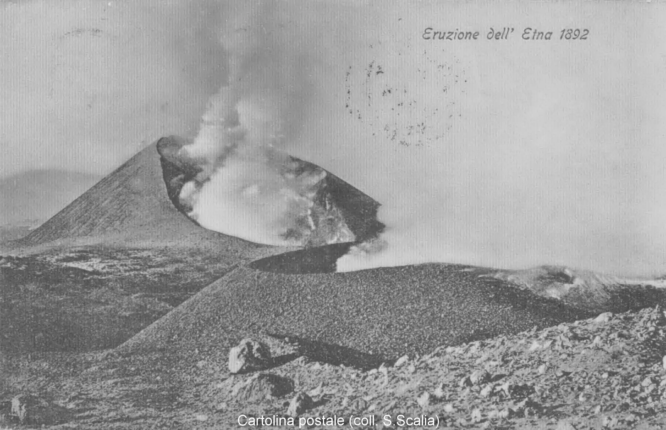 Historical 1892 Mount Etna eruption