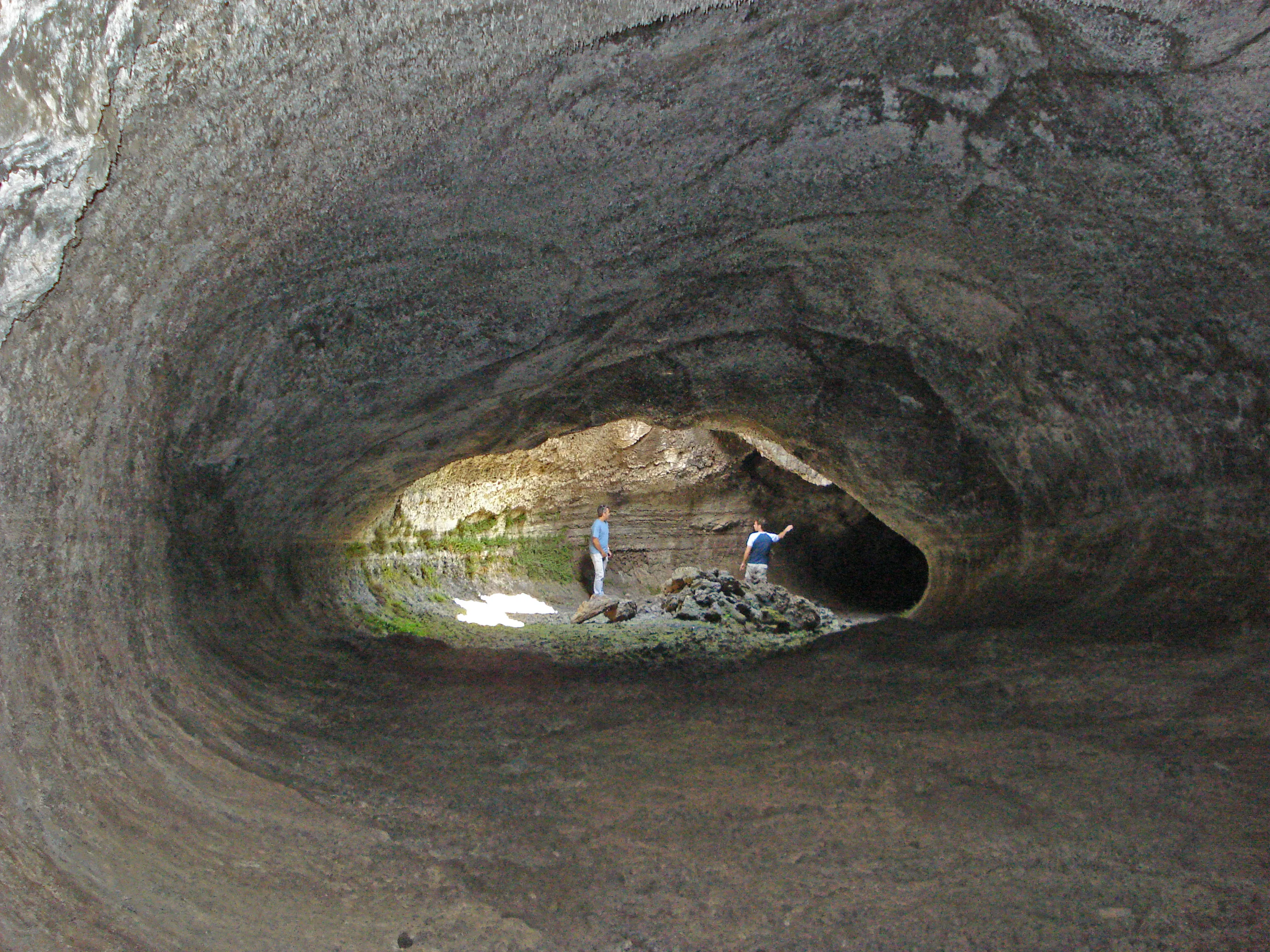 Lava cave on Mount Etna