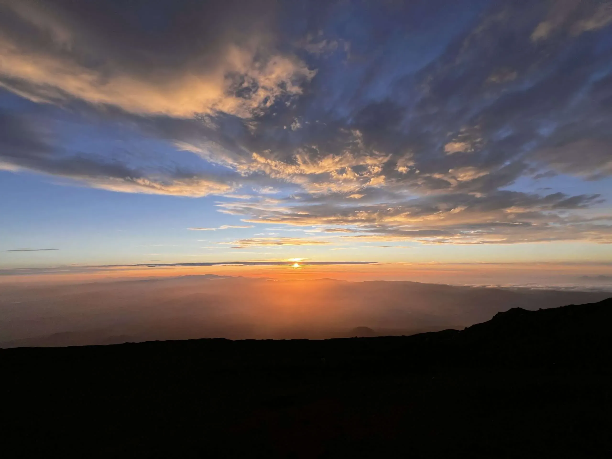 Sunset tour view on Mount Etna