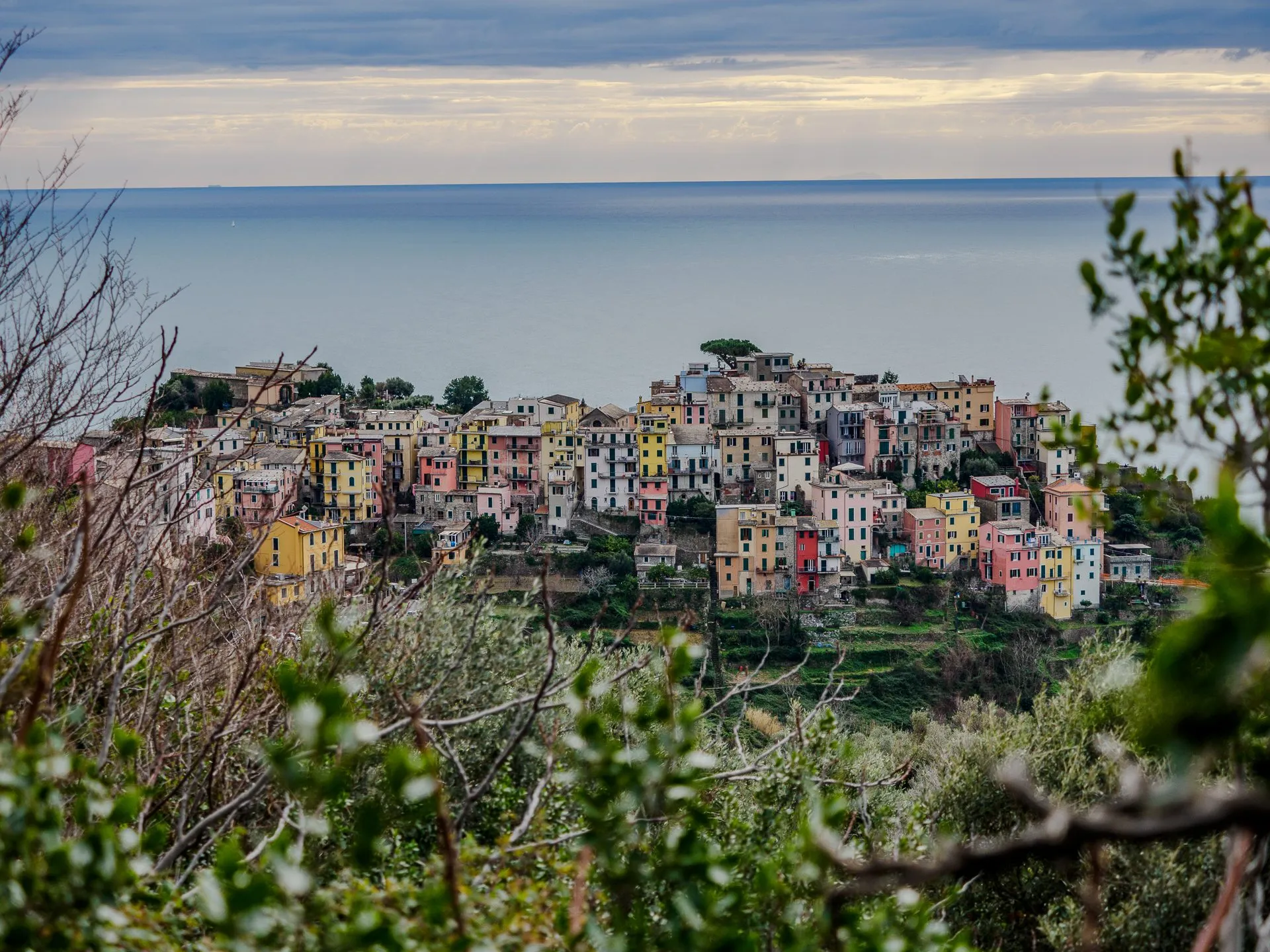 Corniglia perched above the sea