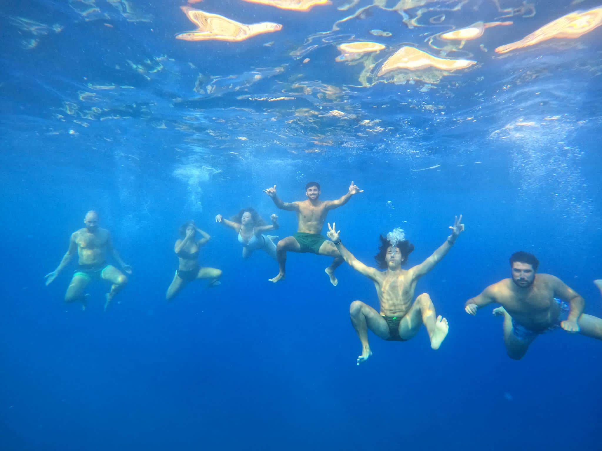 Snorkeling in clear Ligurian waters