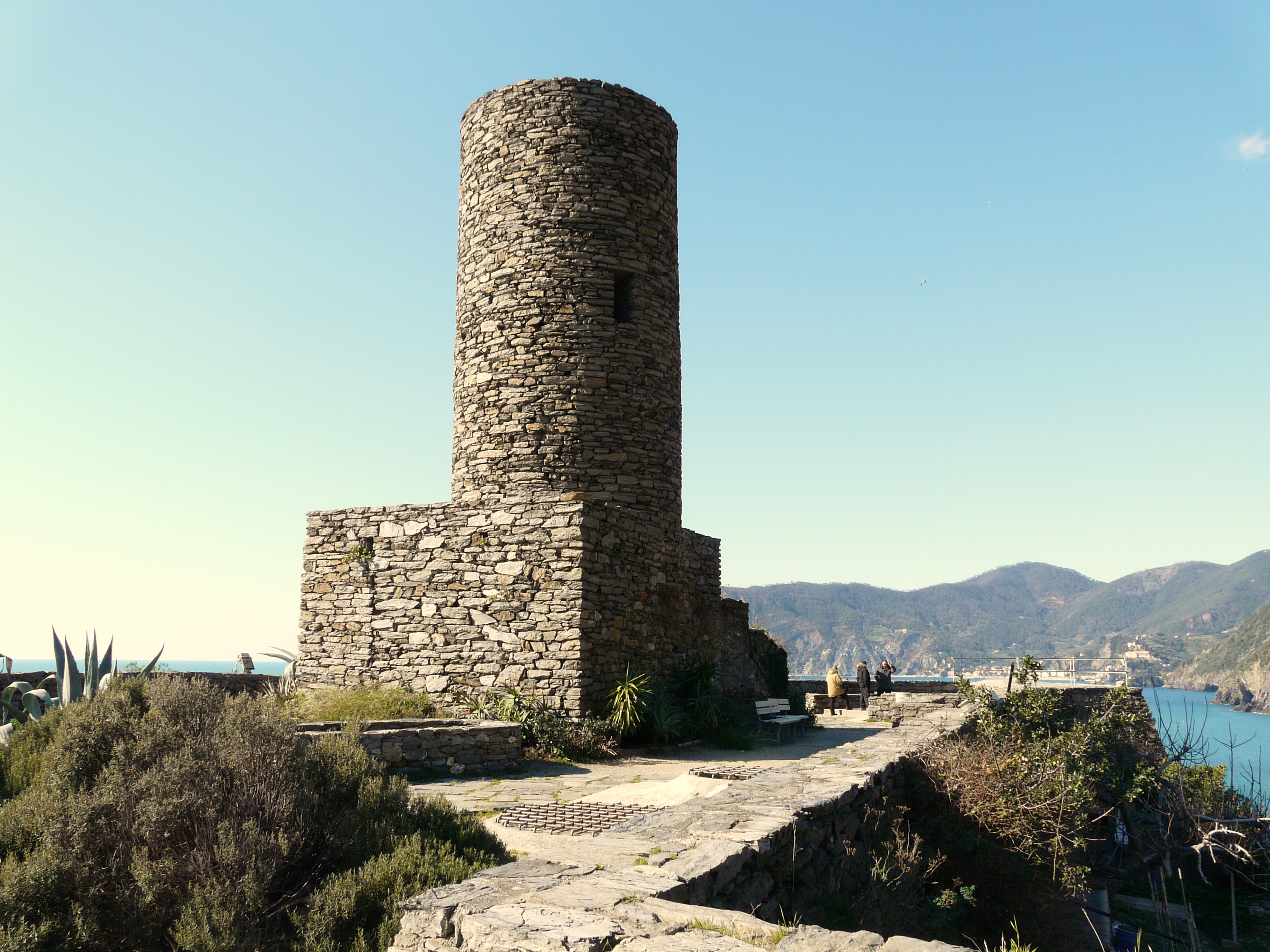 Vernazza Doria tower overlooking the coast