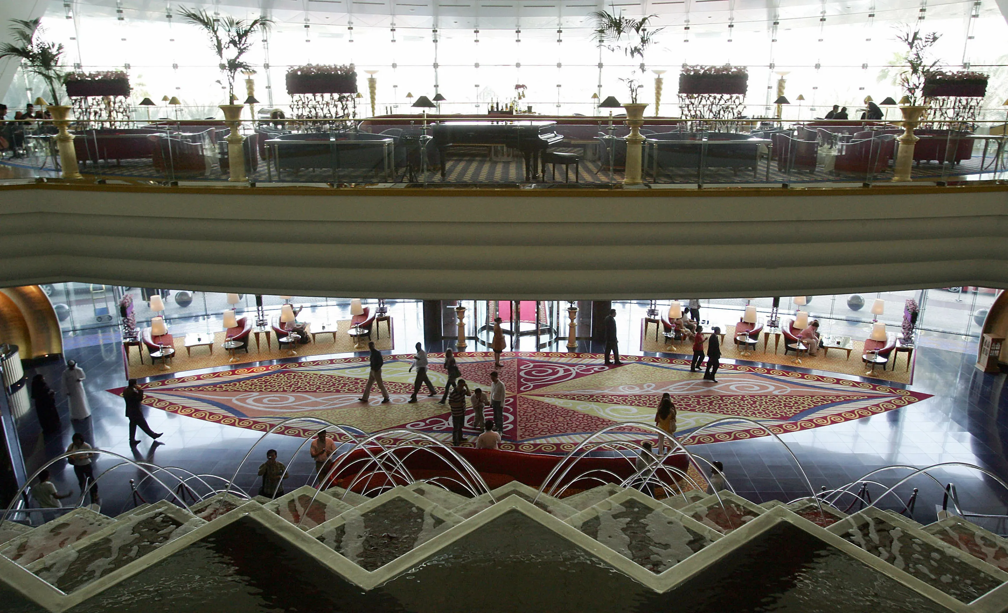 Burj Al Arab lobby floors view