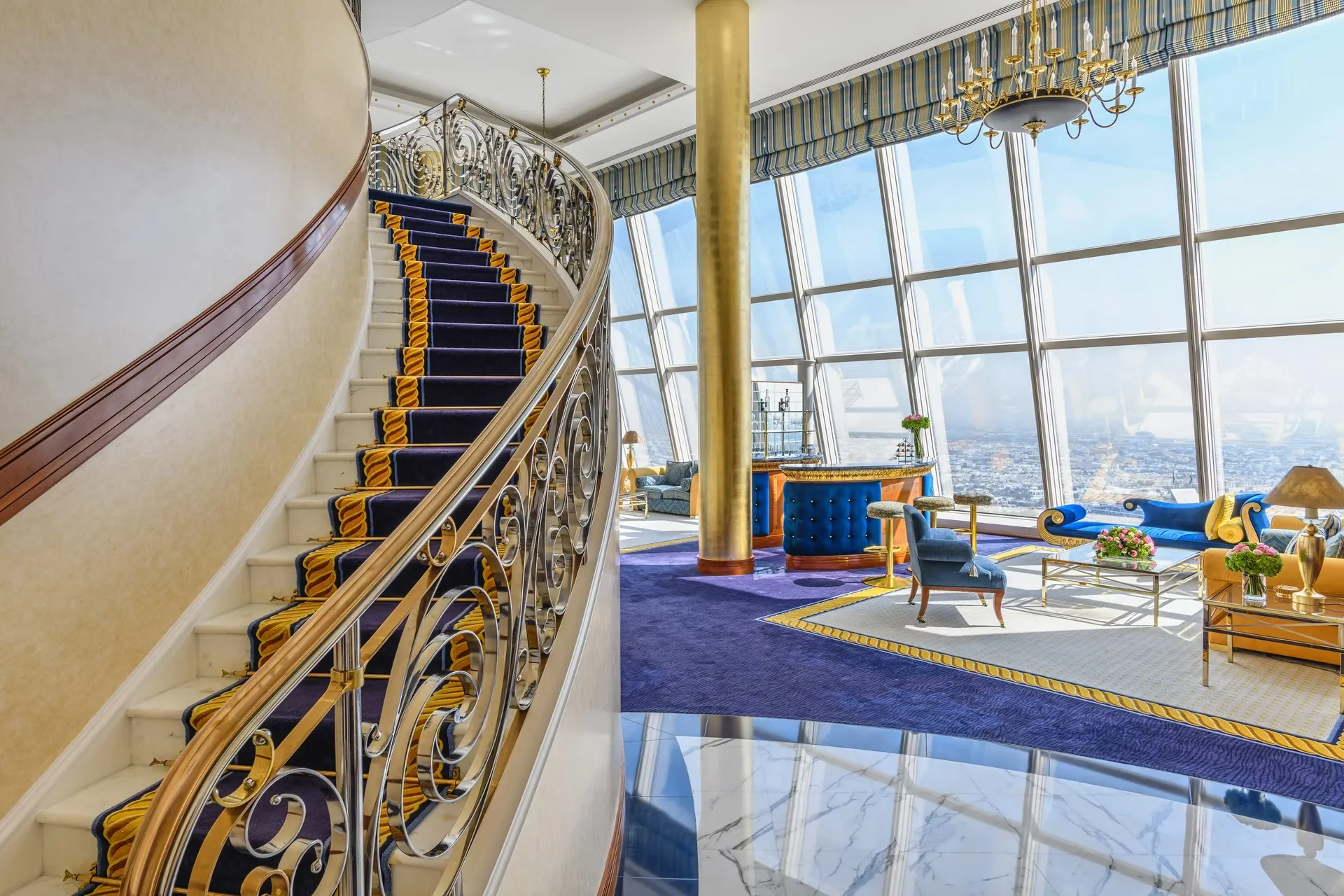 Burj Al Arab lounge stairs