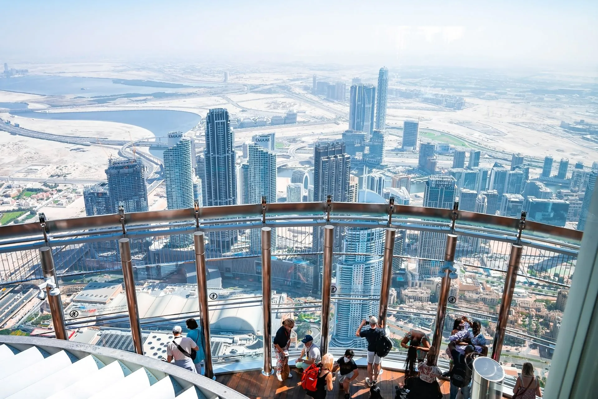 View from Burj Khalifa Level 124 observation deck