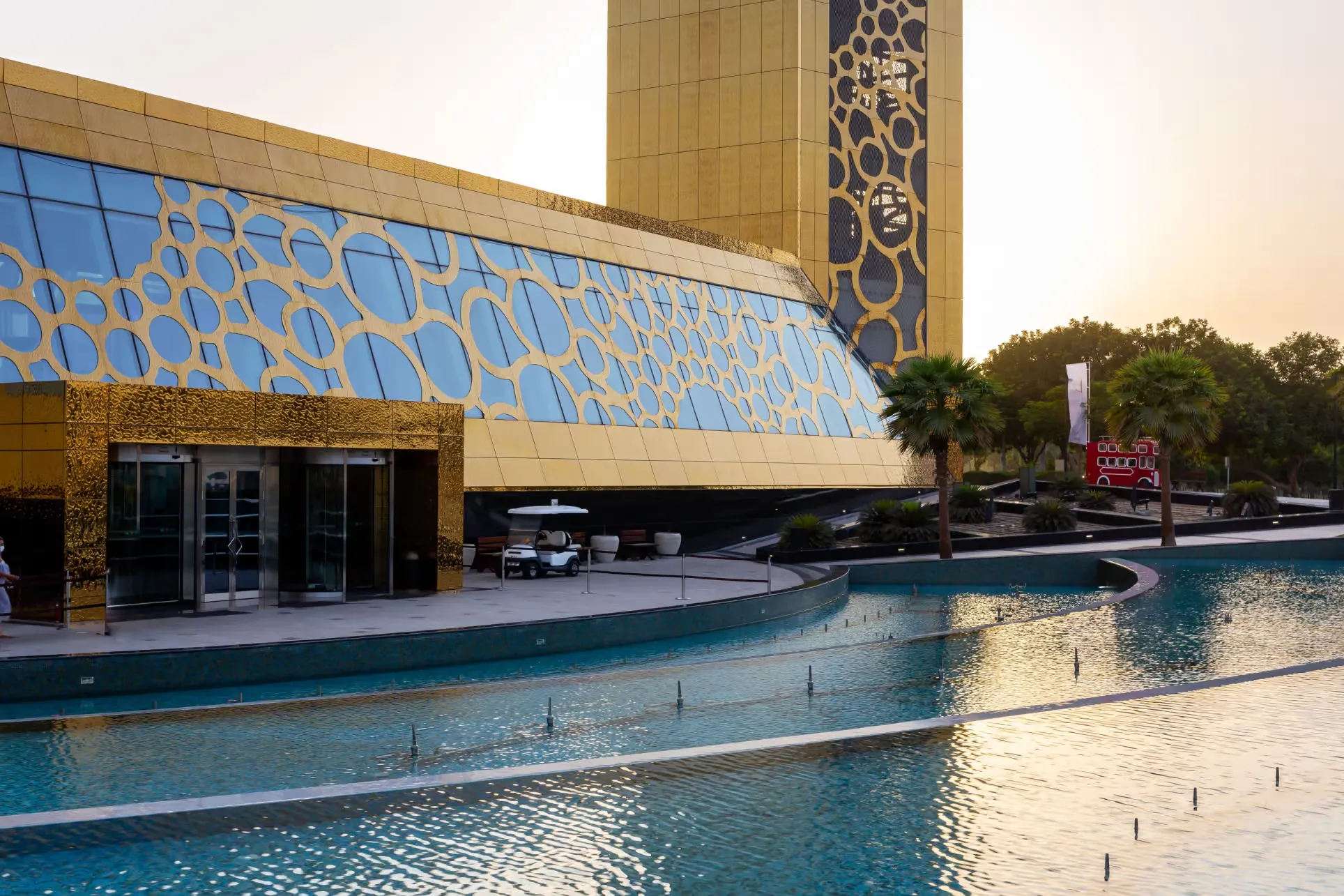 Dubai Frame entrance pools