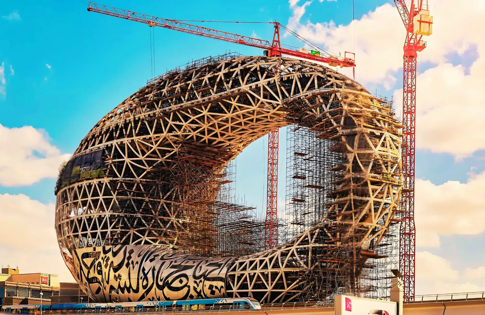Completed ring-shaped structure of the Museum of the Future