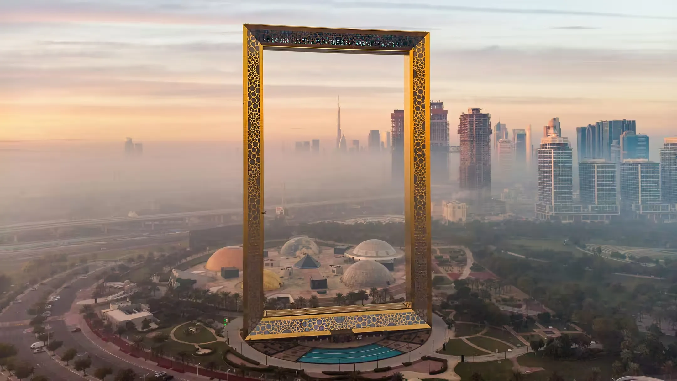 Dubai Frame daytime city view