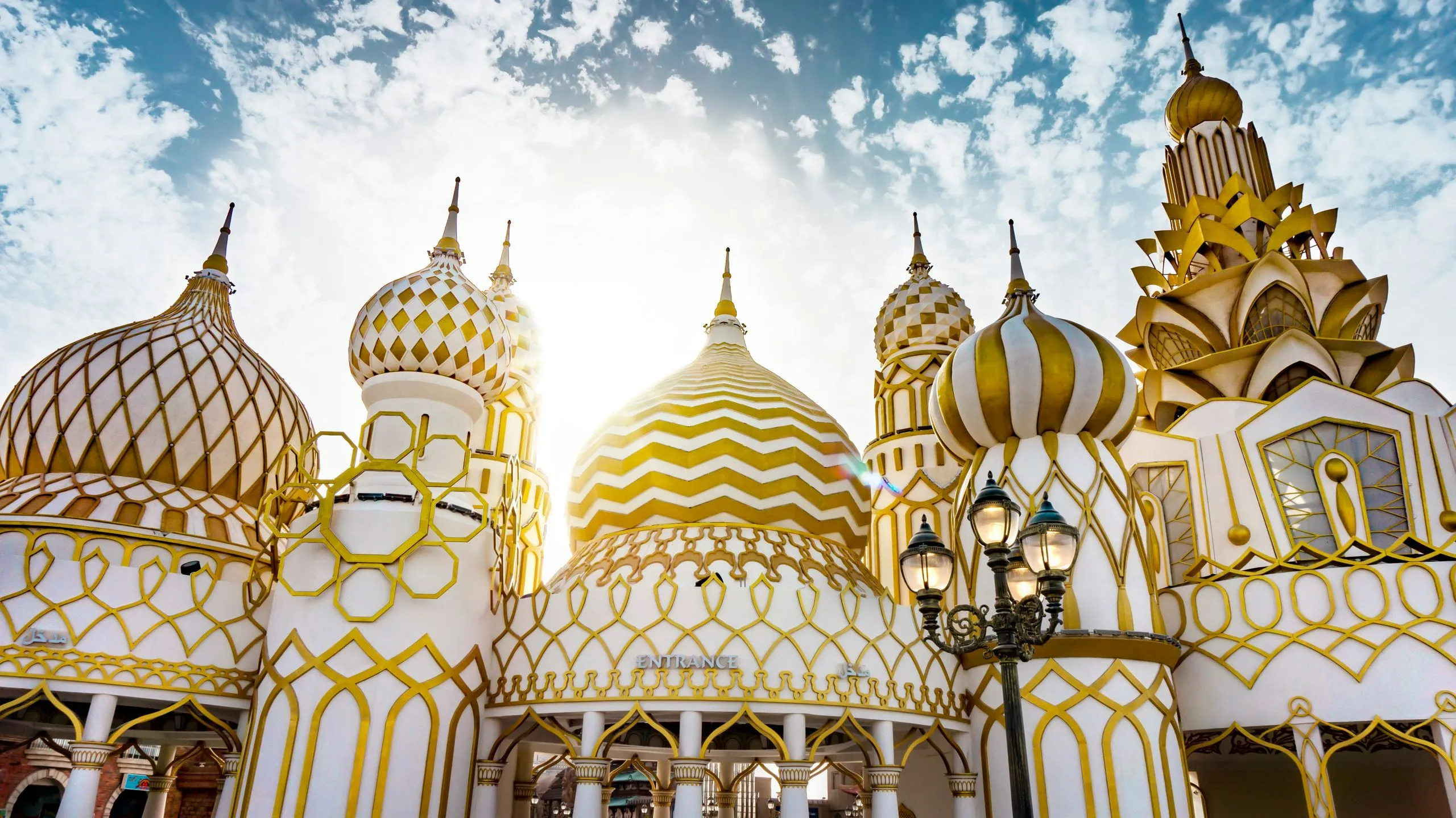 Dubai Global Village golden domes