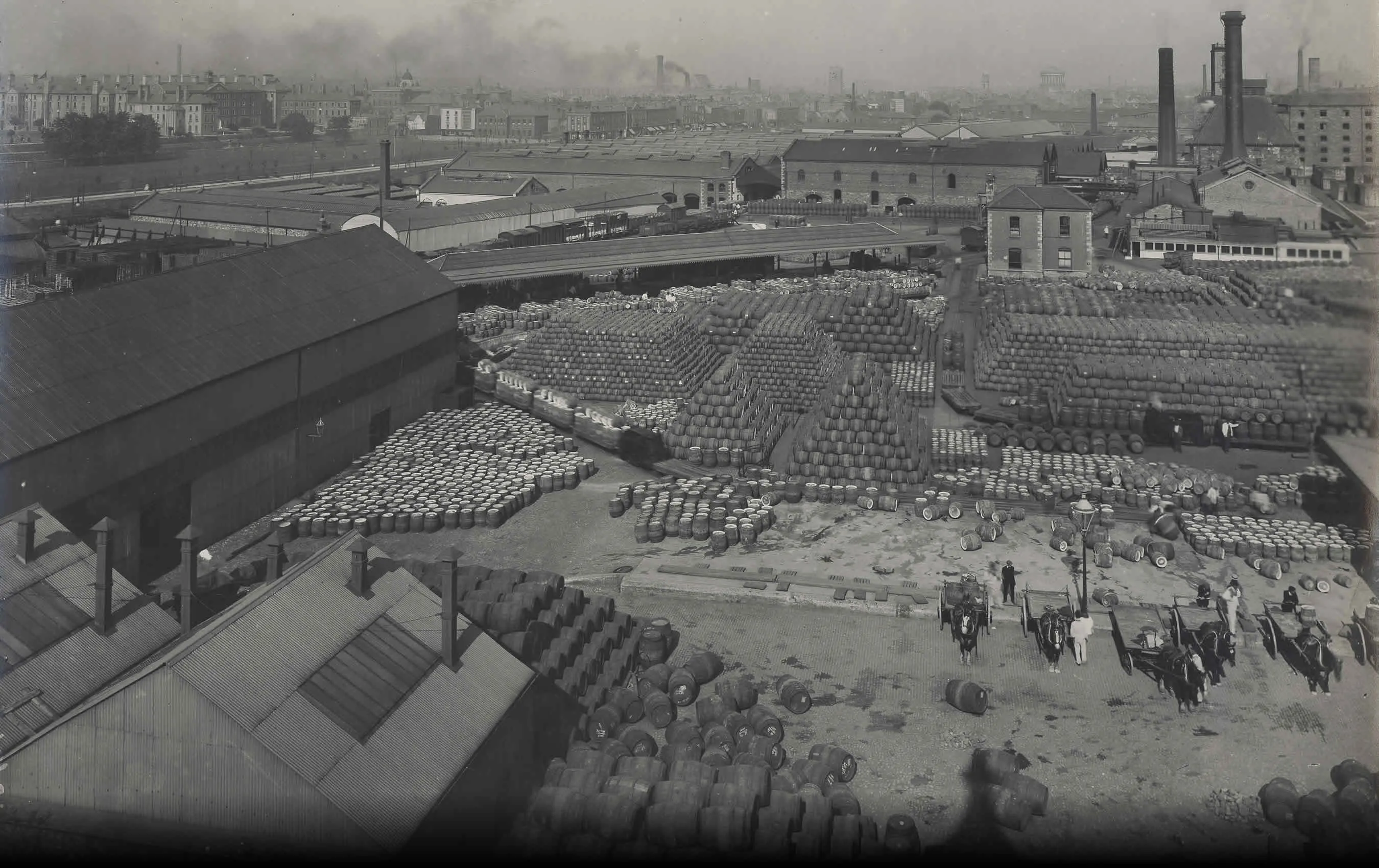 Guinness Shipping Warehouse with Barrels