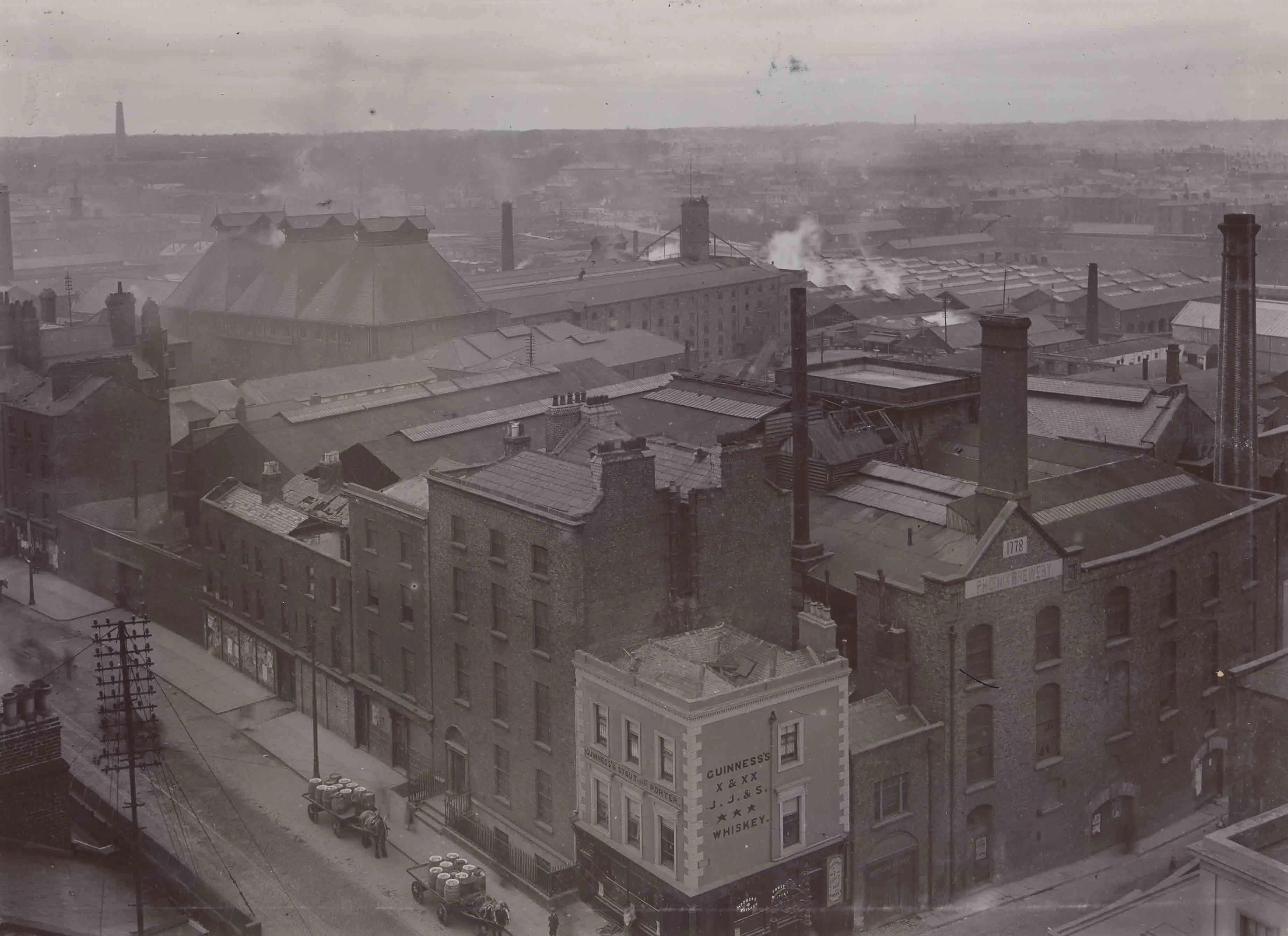 Aerial View of the Guinness Brewery in 1920