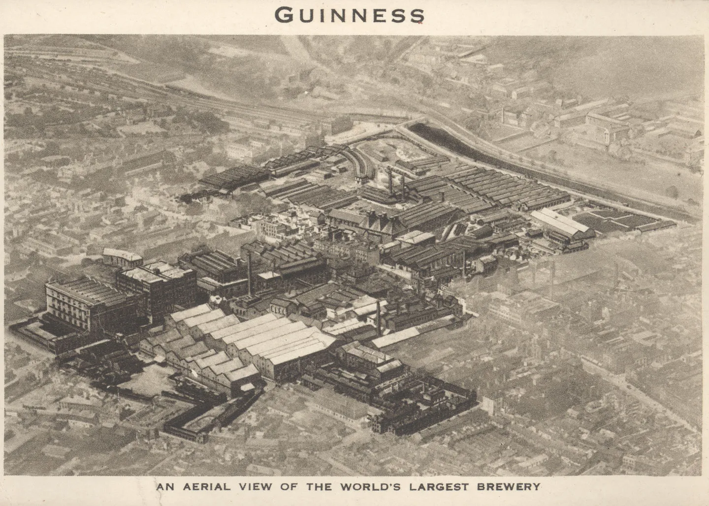 Historic Aerial Drawing of the Guinness Site